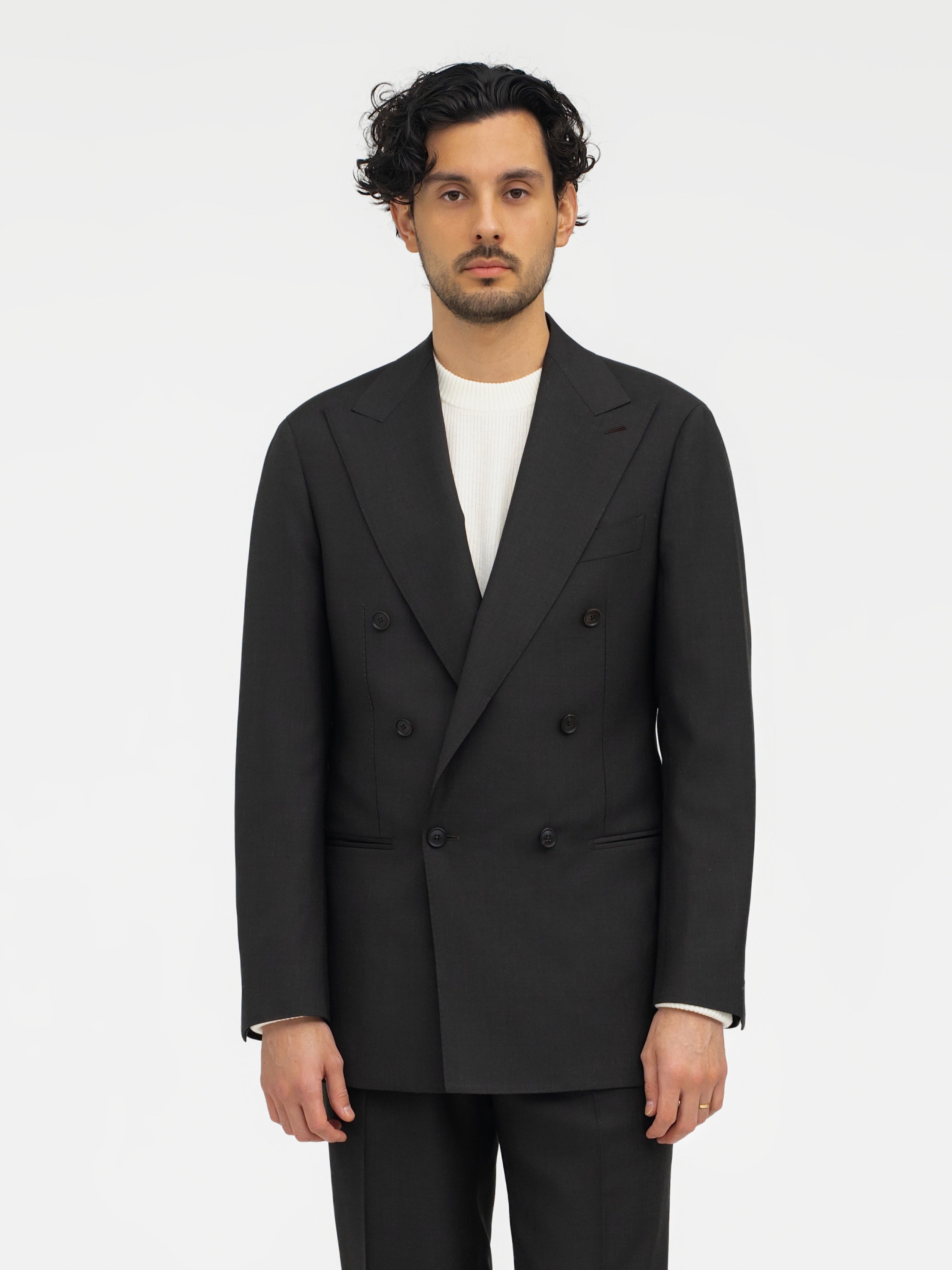 Brown Wool Suit (DB) - Grand Le Mar
