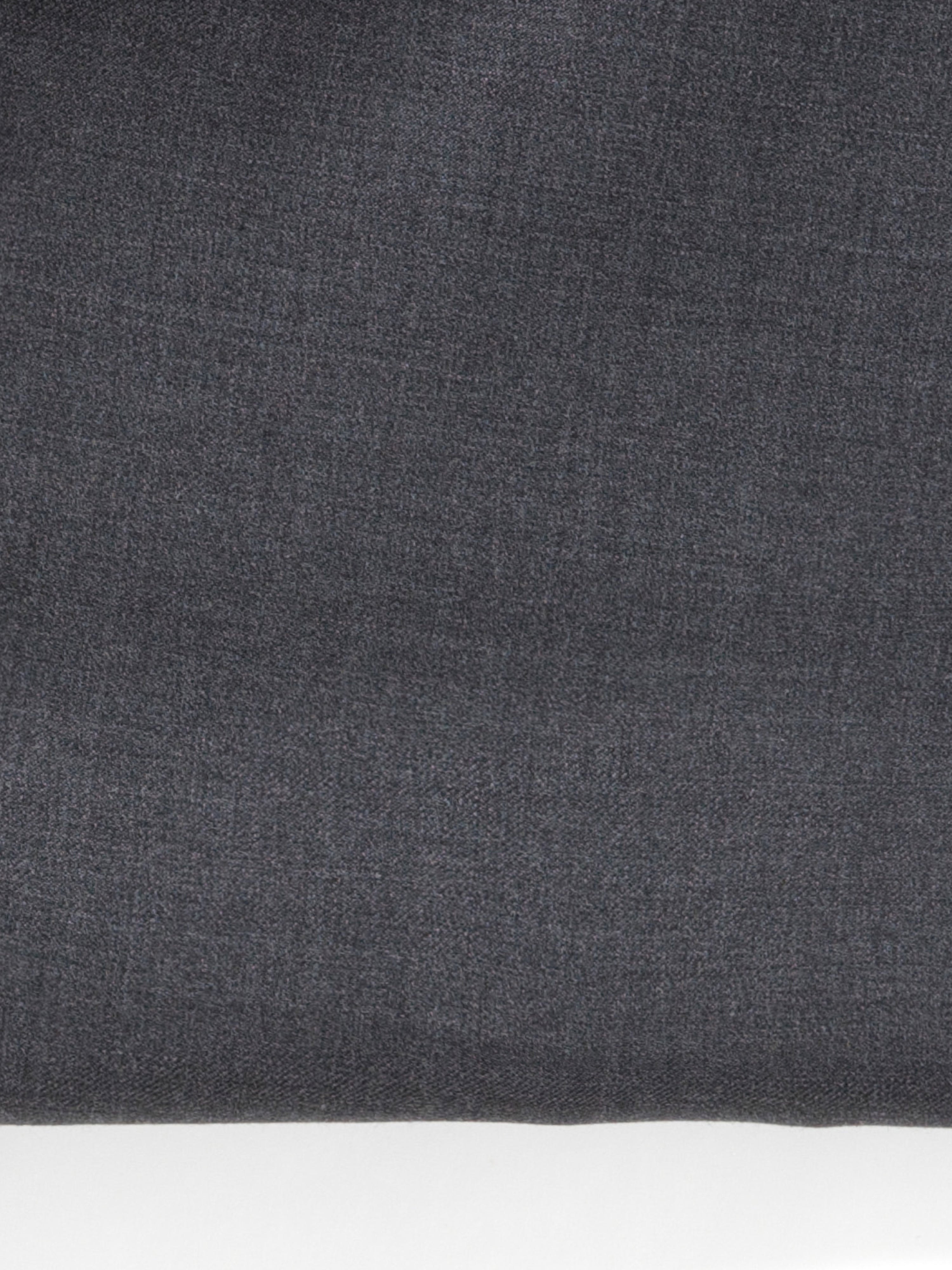 Dark Grey Wool Trousers (Straight Fit) - Grand Le Mar