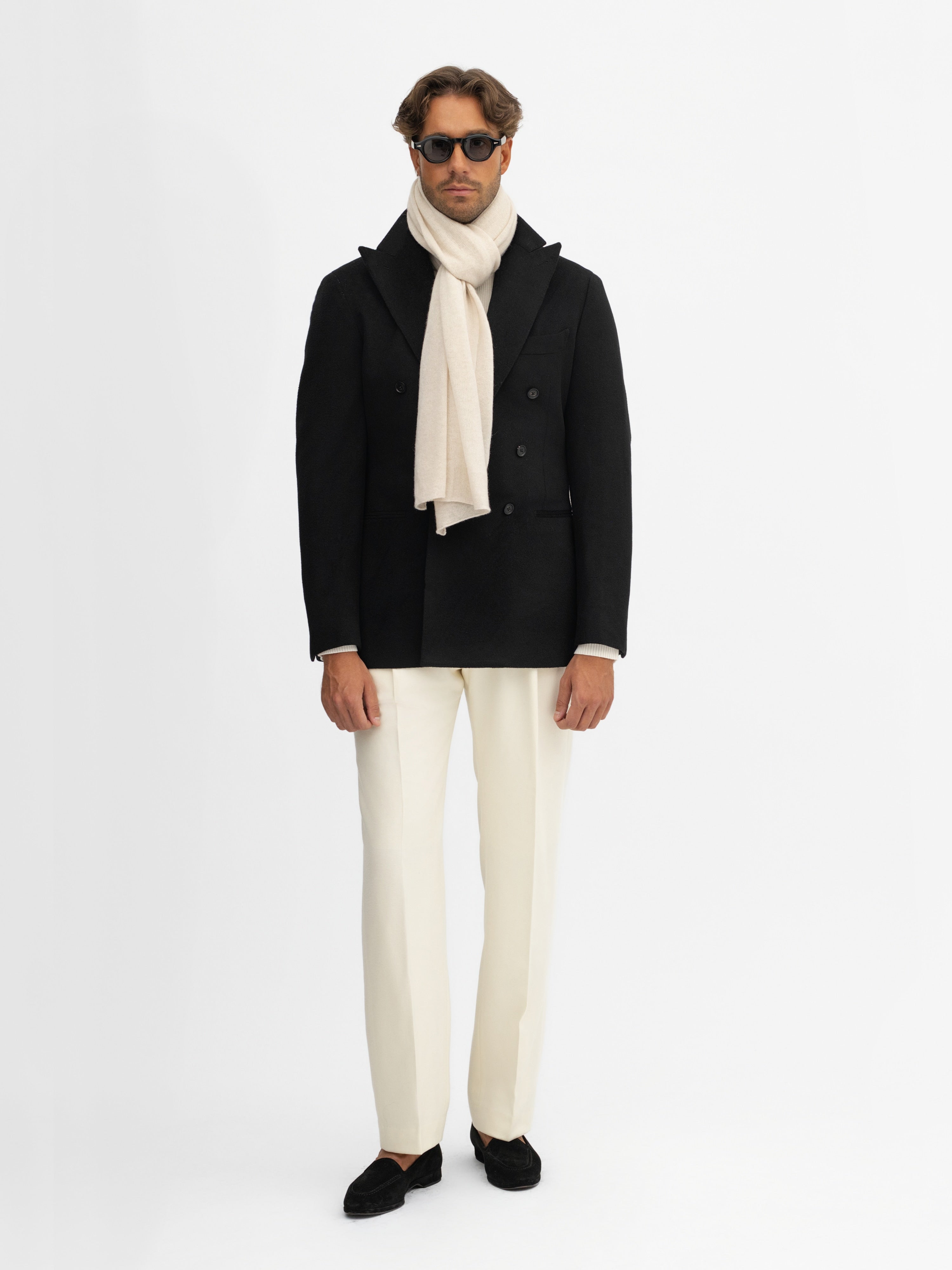 Cream Cashmere Scarf - Grand Le Mar