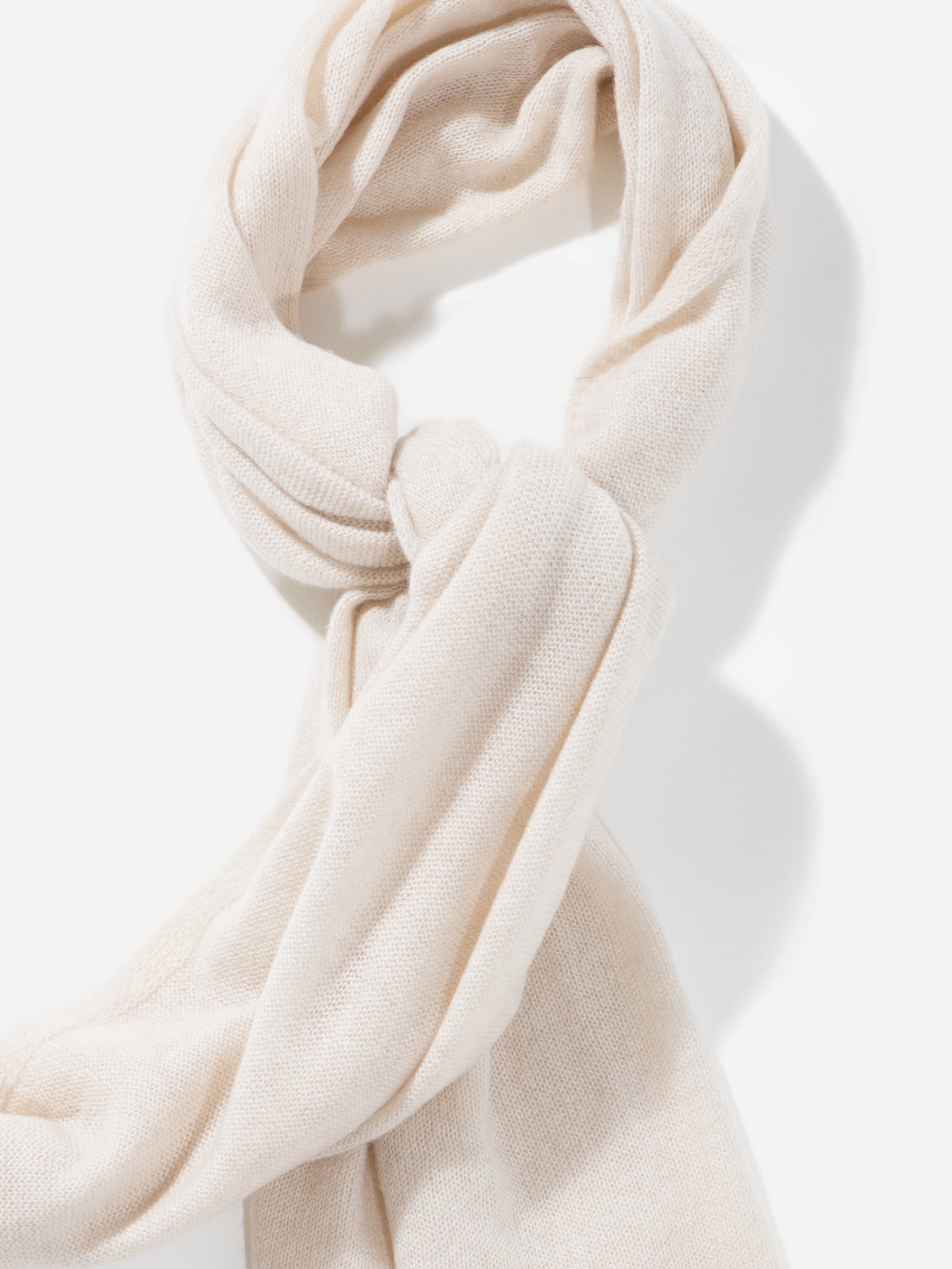 Cream Cashmere Scarf - Grand Le Mar