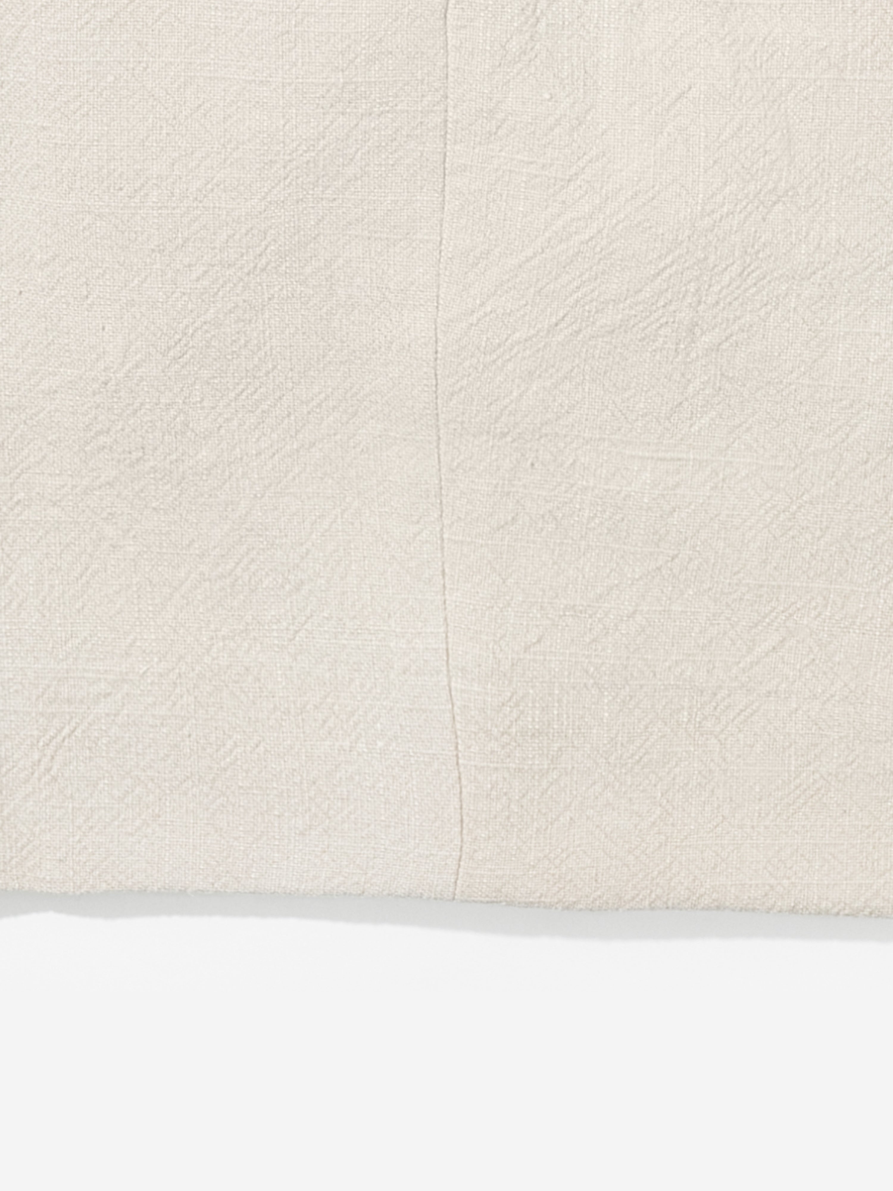 Cream Stonewashed Linen Oscar Shorts (Wide Fit) - Grand Le Mar