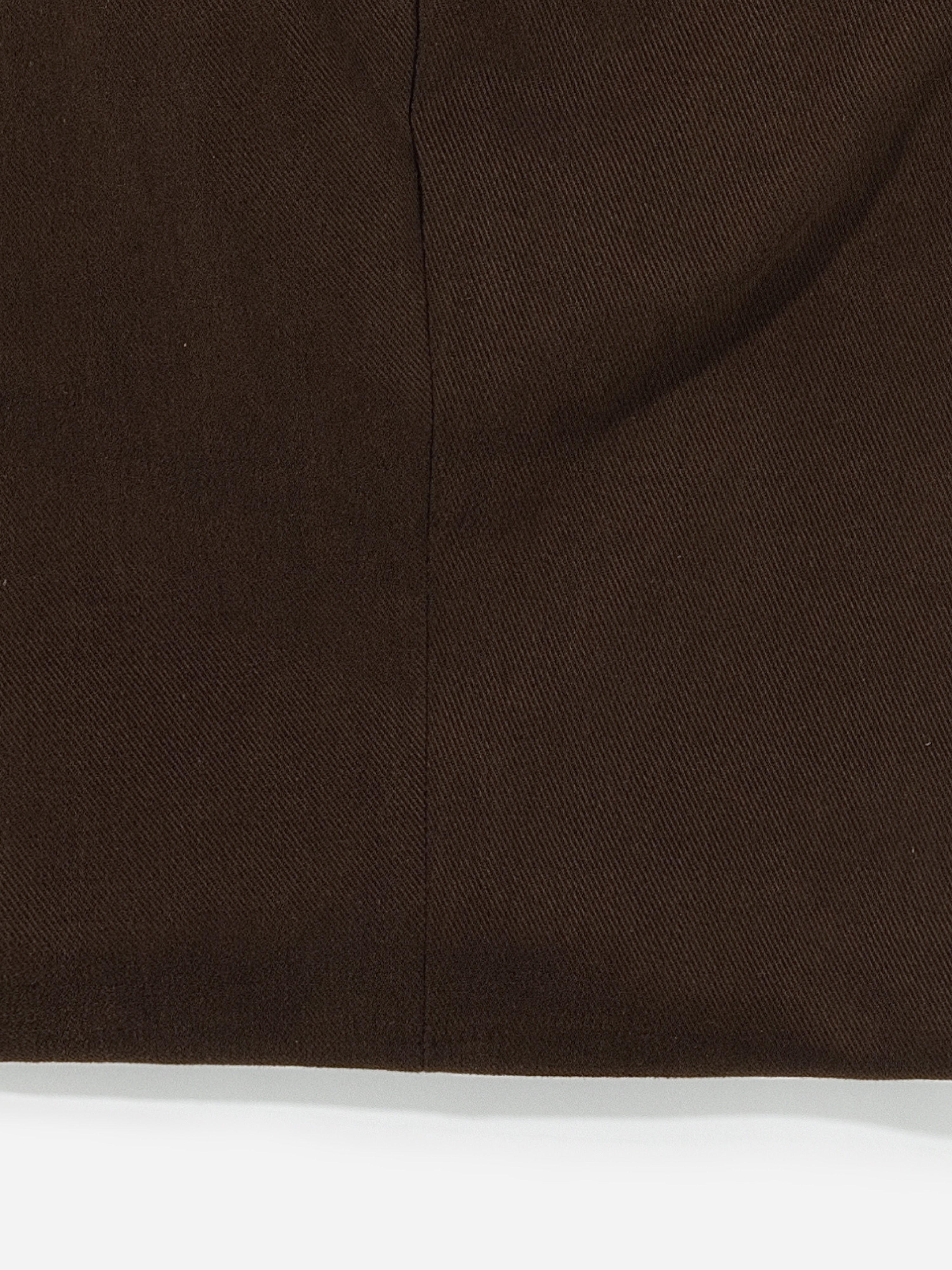 Dark Brown Cotton Trousers (Wide Fit) - Grand Le Mar