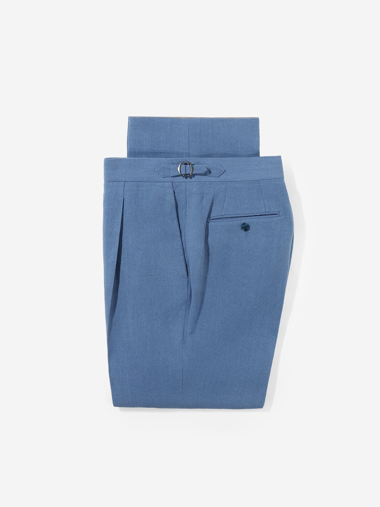 Denim Stonewashed Linen Trousers (Wide Fit) - Grand Le Mar