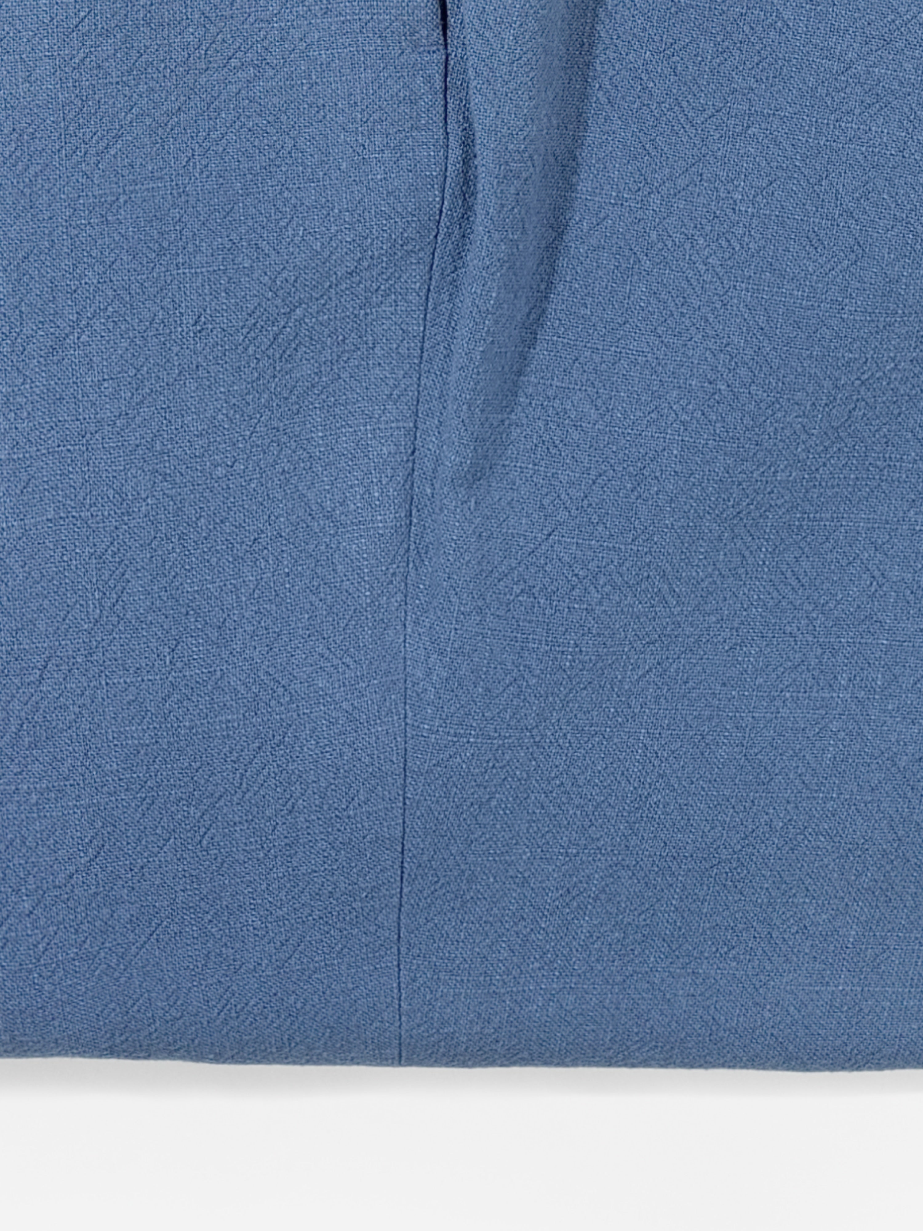 Denim Stonewashed Linen Trousers (Wide Fit) - Grand Le Mar