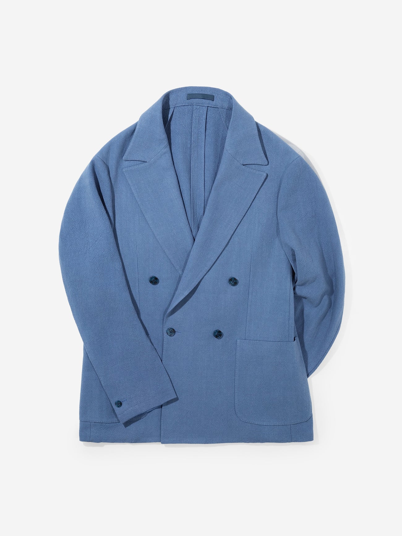 Denim Stonewashed Linen Jacket (Casual Fit) - Grand Le Mar