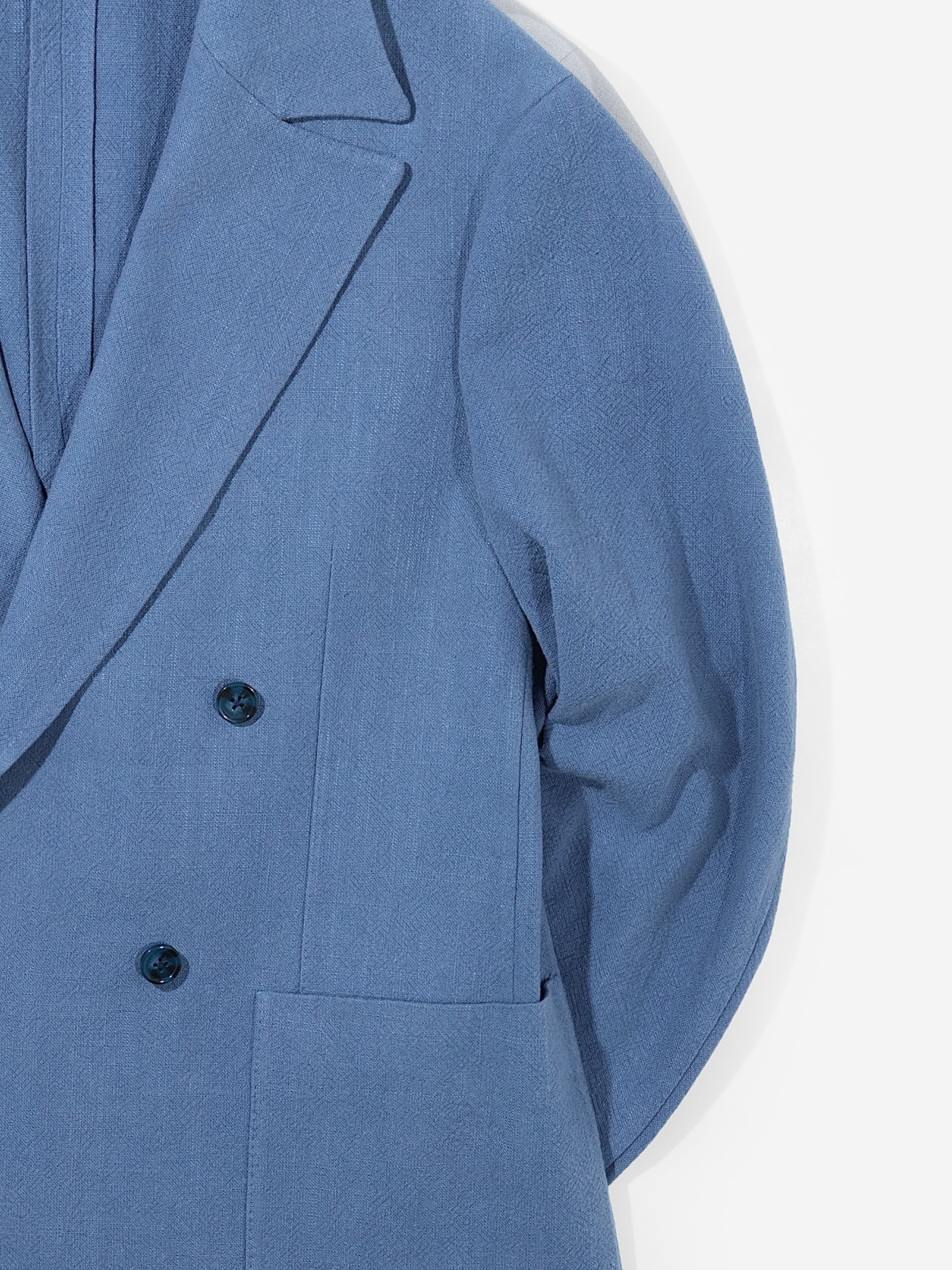 Denim Stonewashed Linen Jacket (Casual Fit) - Grand Le Mar
