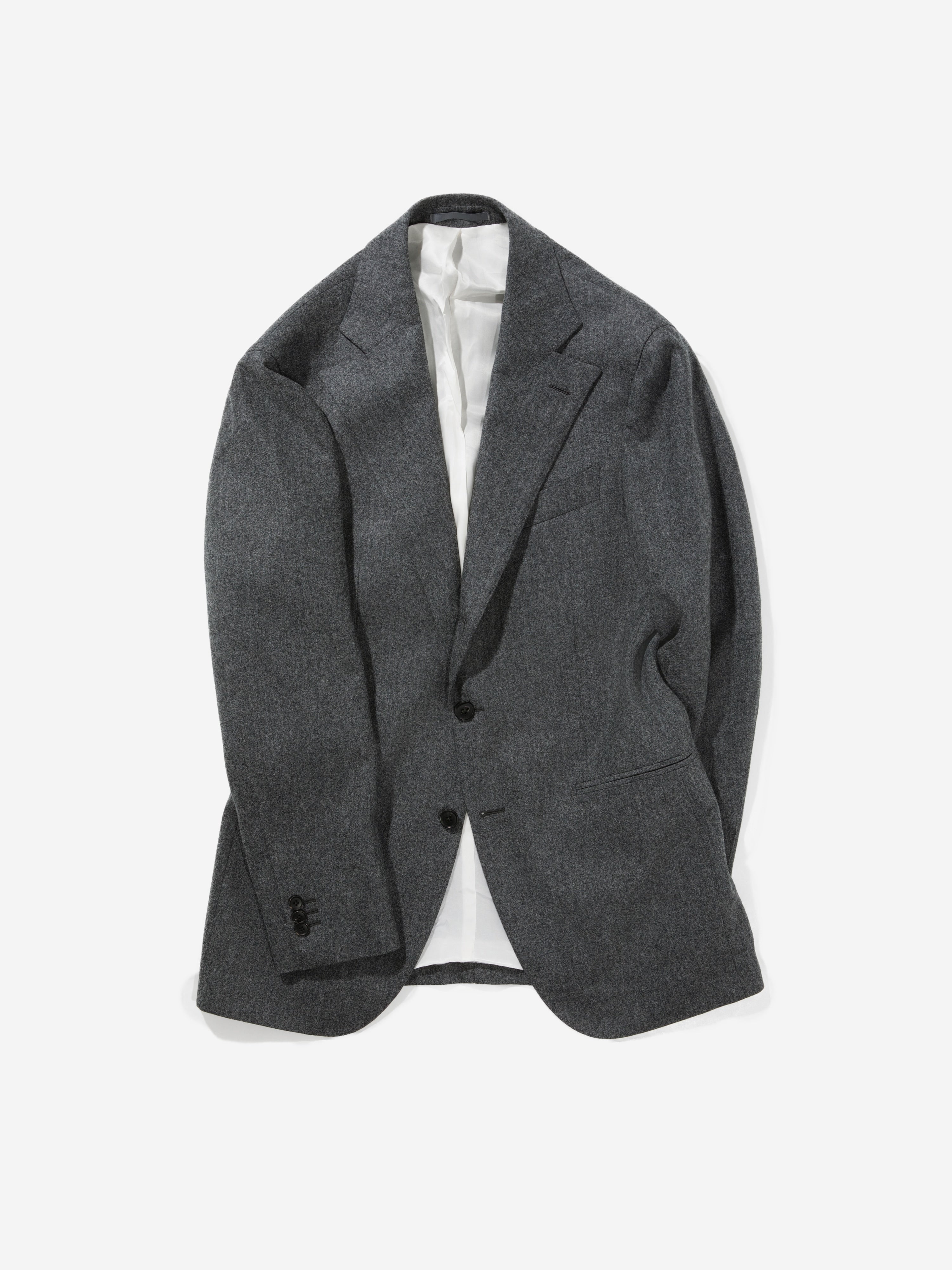 Mid Grey Flannel Wool Suit (SB) - Grand Le Mar
