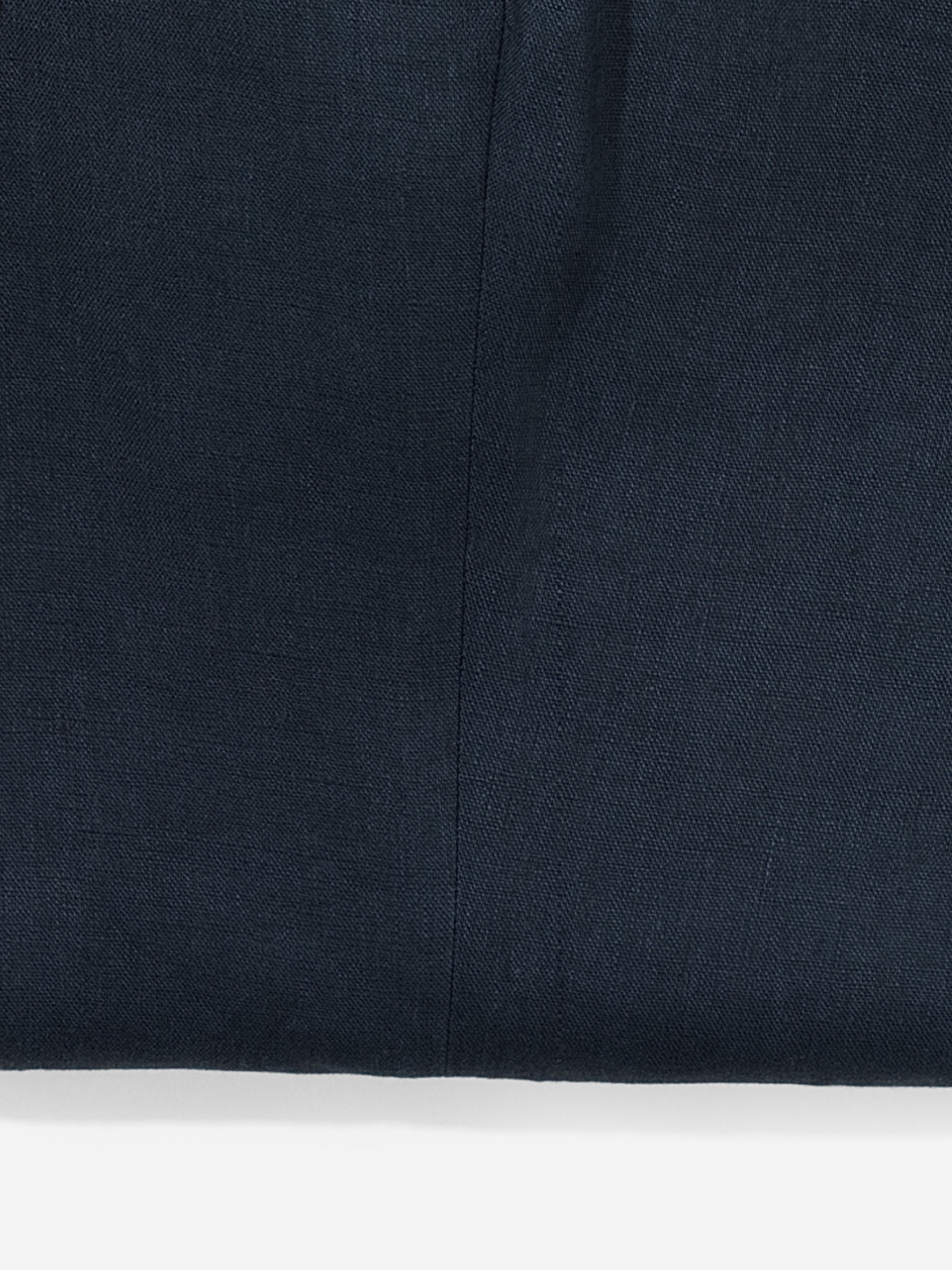 Navy Linen Trousers (Wide Fit) - Grand Le Mar
