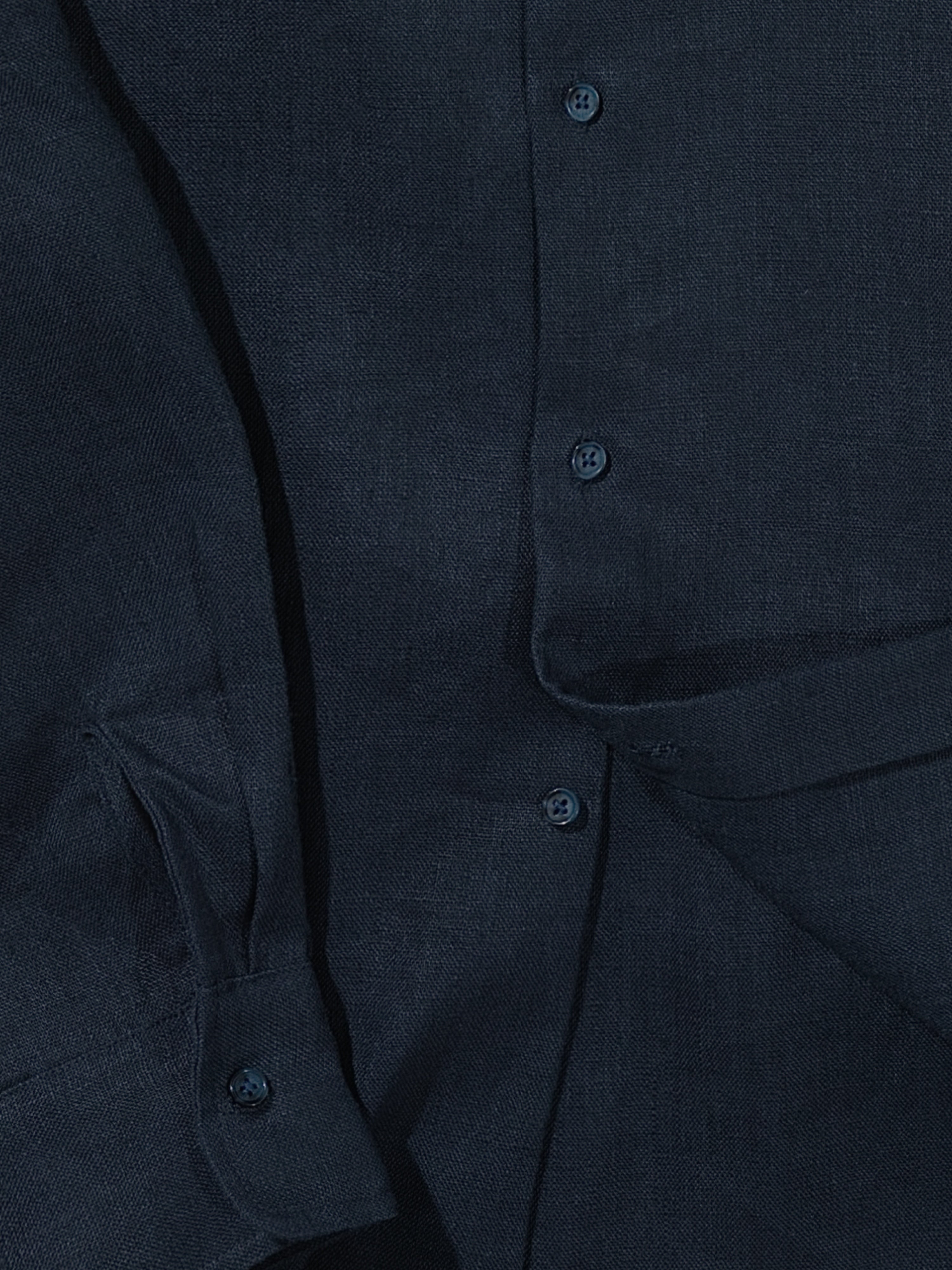 Navy Linen Shirt - Grand Le Mar