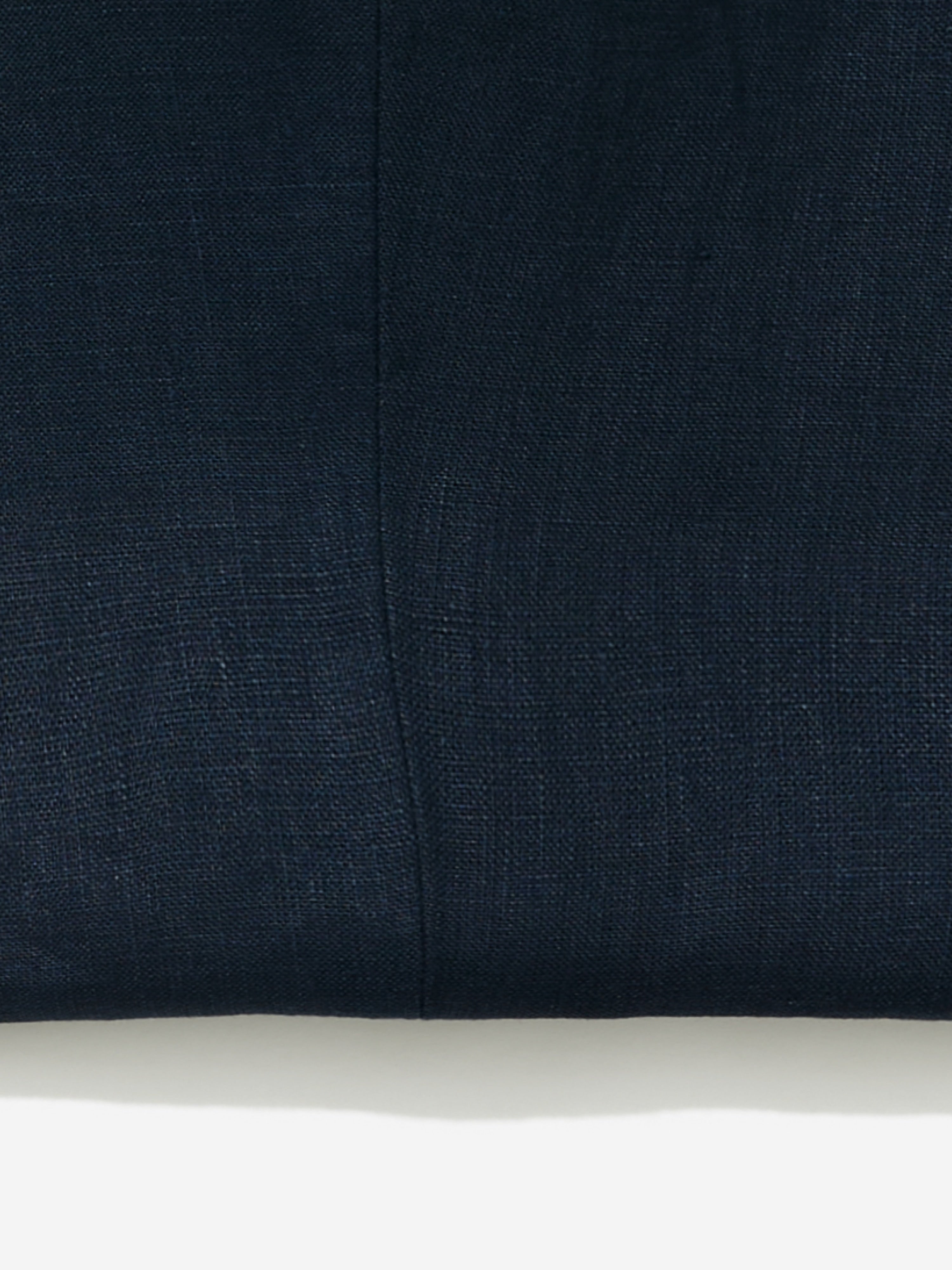 Navy Linen Trousers (Straight Fit) - Grand Le Mar
