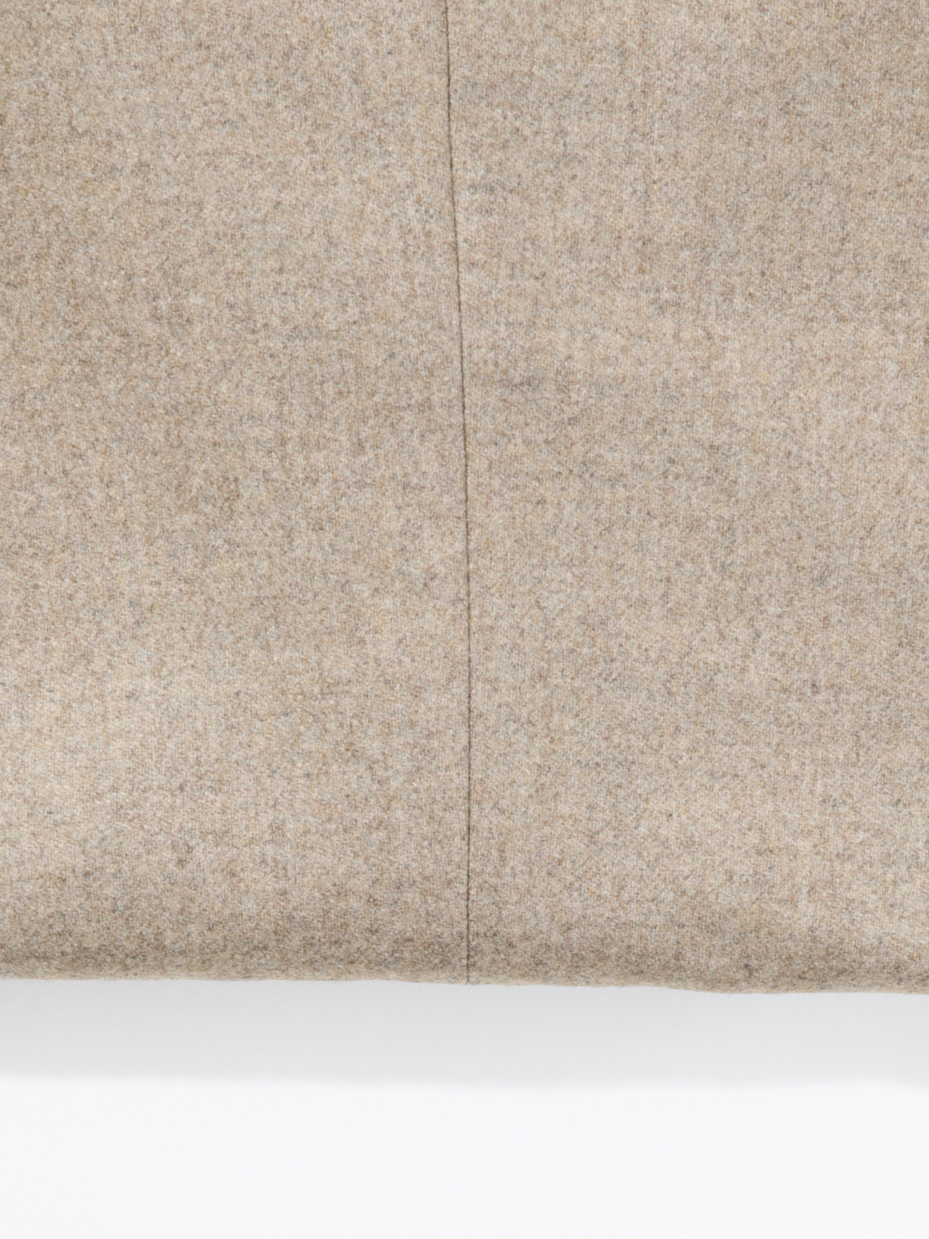 Taupe Flannel Wool Trousers (Wide Fit) - Grand Le Mar