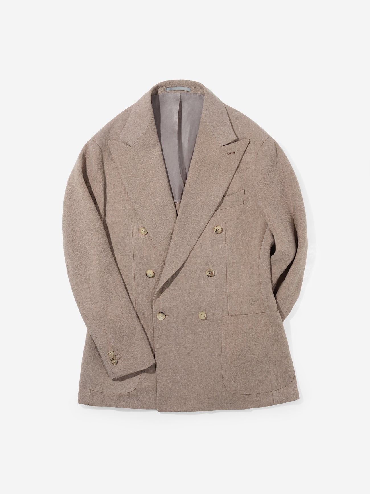 Stone Stonewashed Linen Jacket - Grand Le Mar