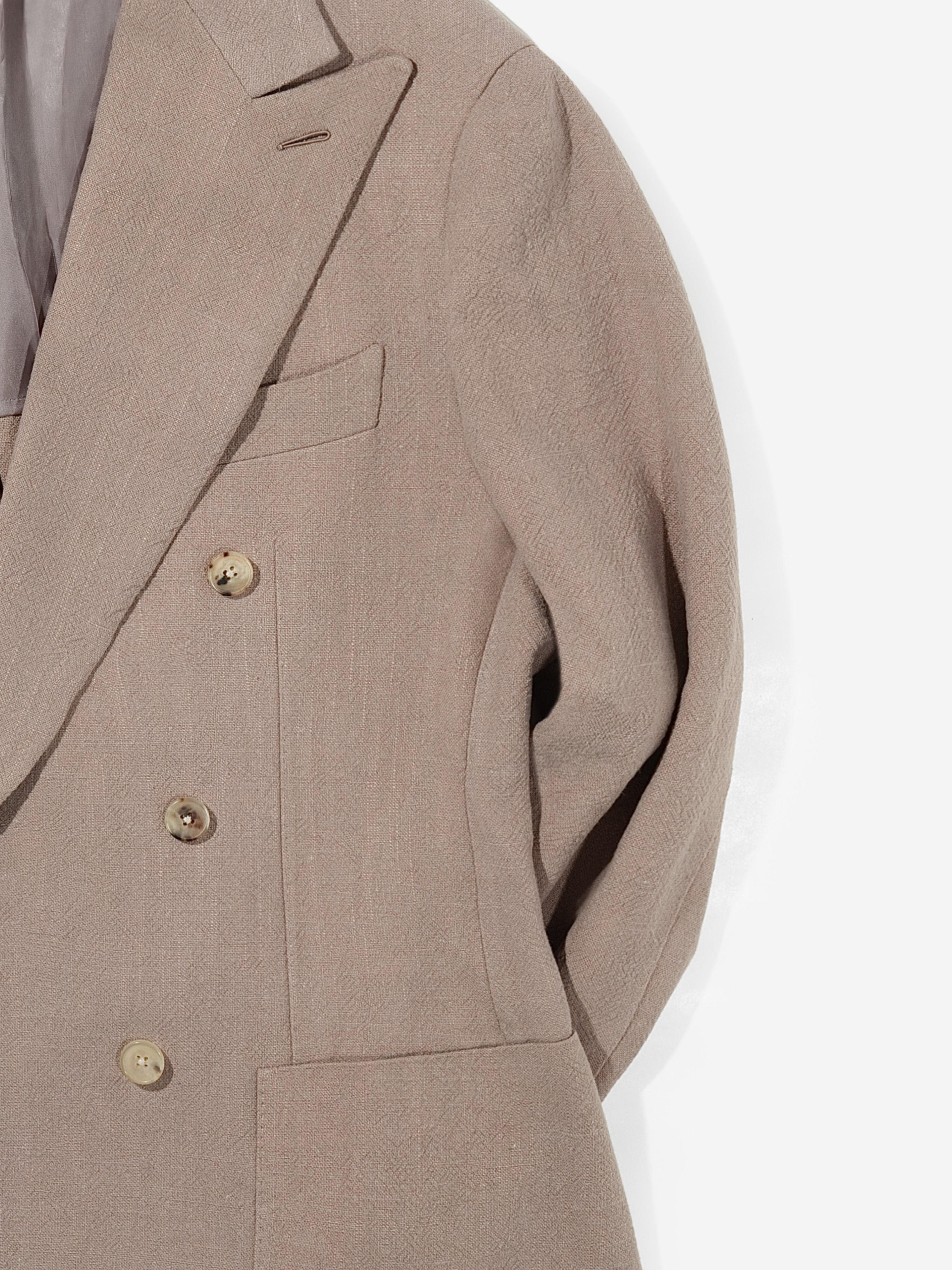 Stone Stonewashed Linen Suit - Grand Le Mar