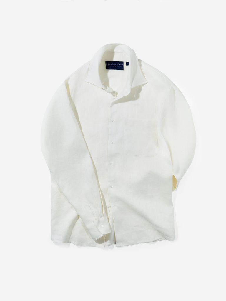 Grand Le Mar - White Linen Shirt – Grand Lè Mar