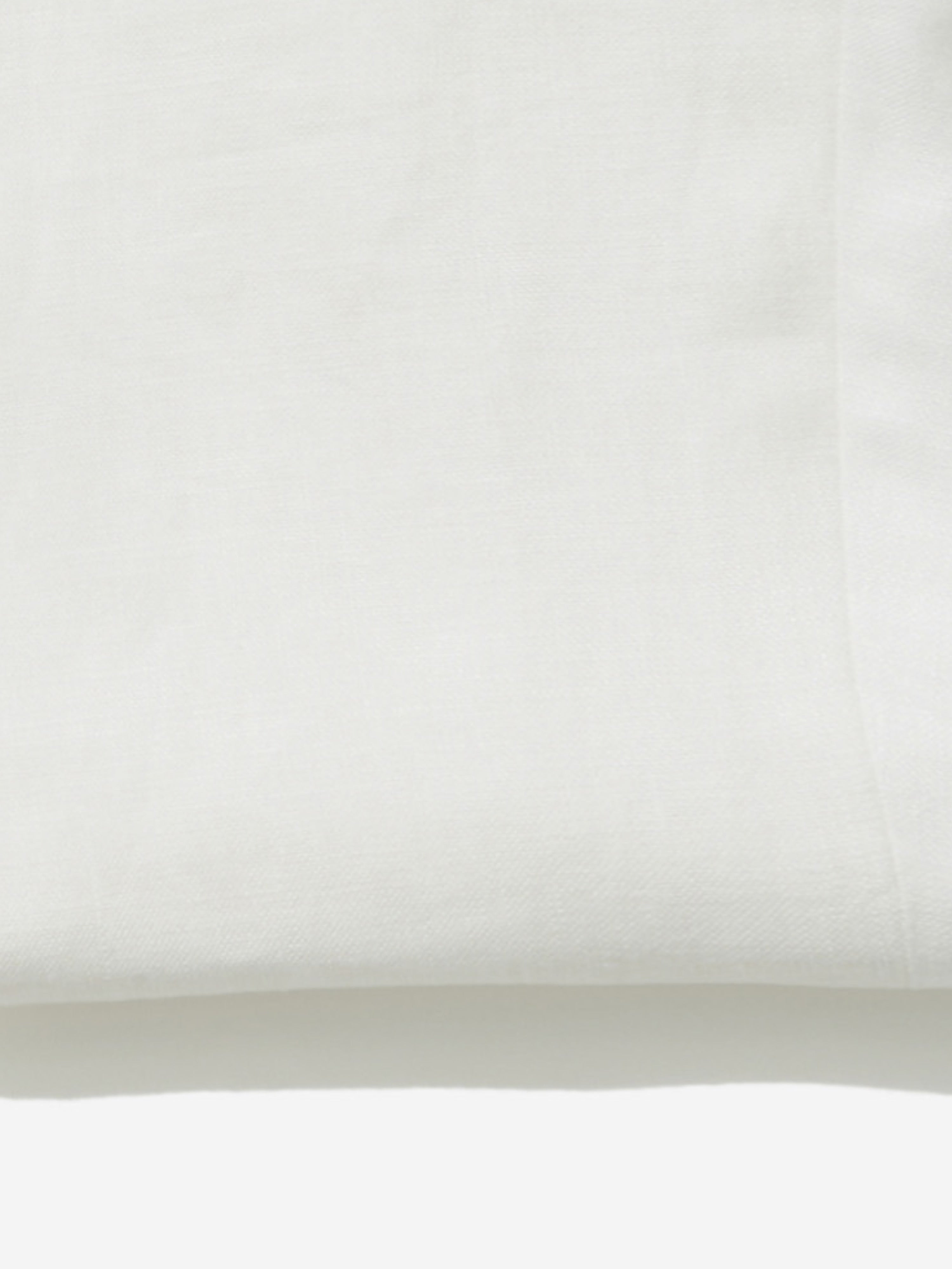 White Linen Trousers (Straight Fit) - Grand Le Mar