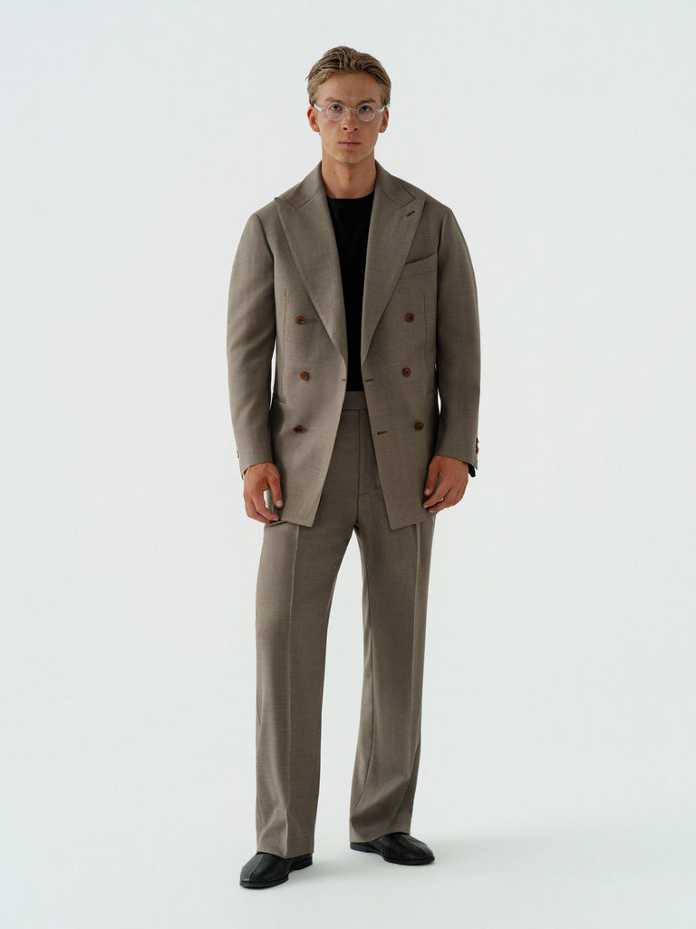 Grand Le Mar - Taupe Wool Suit – Grand Lè Mar