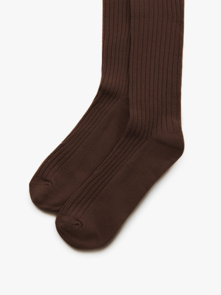 Casual Unisex Full Length Socks (Pack of 3) Brown – Devagabond