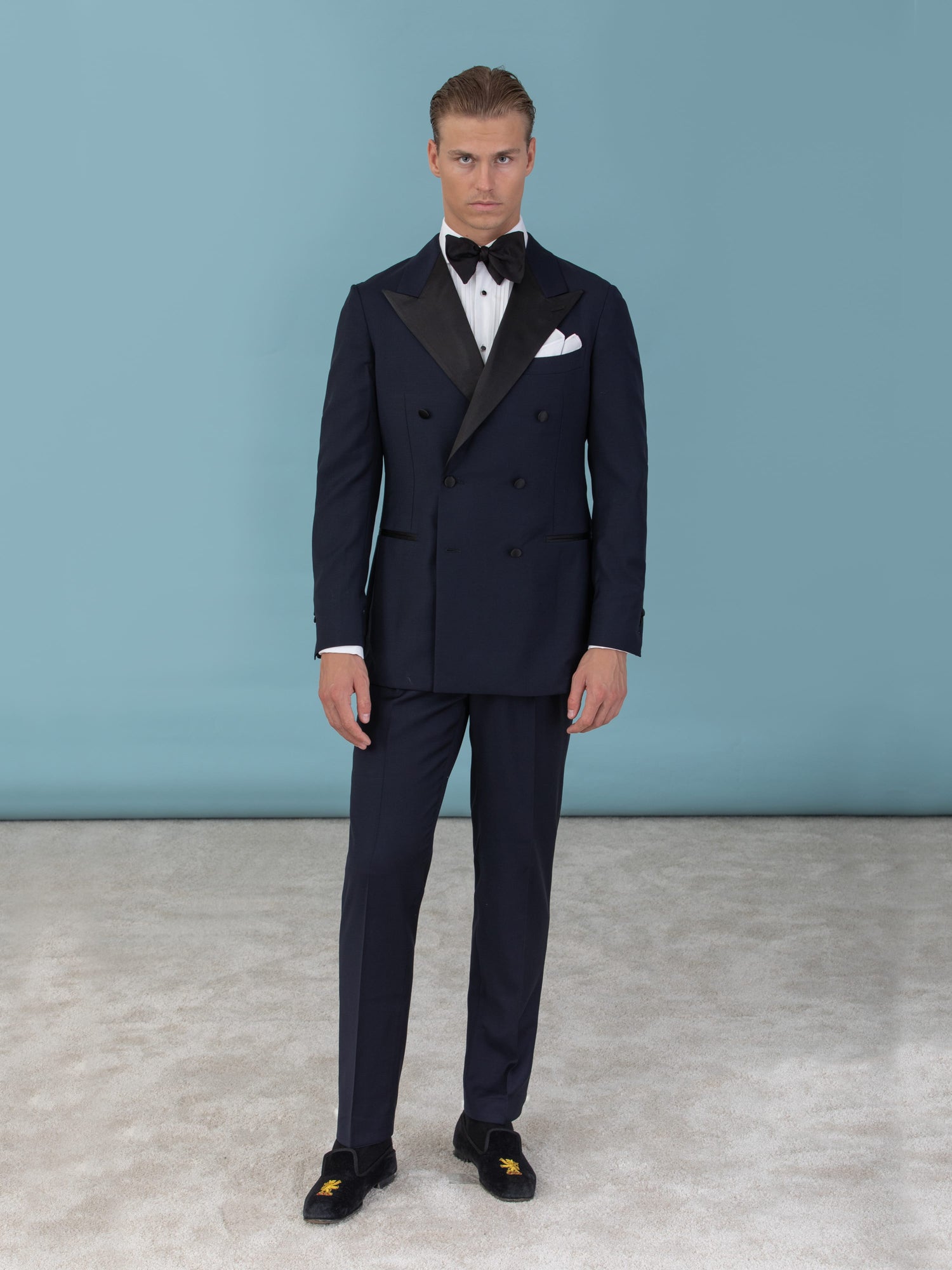 Midnight Blue S130 Tuxedo Suit - Grand Le Mar