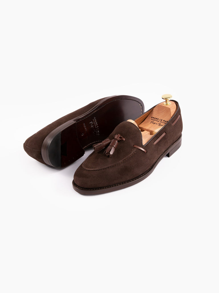 サンダル Tod's Men's Rubber Sole Suede Classic Loafer Dark Brown Tod's Flat Rubber Sole Suede Loafers | Brown | FARFETCH