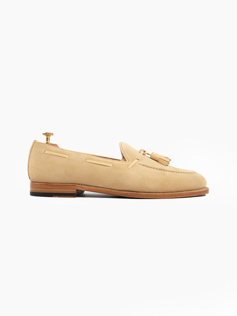 Tassel Loafers Sand Suede - Main Image