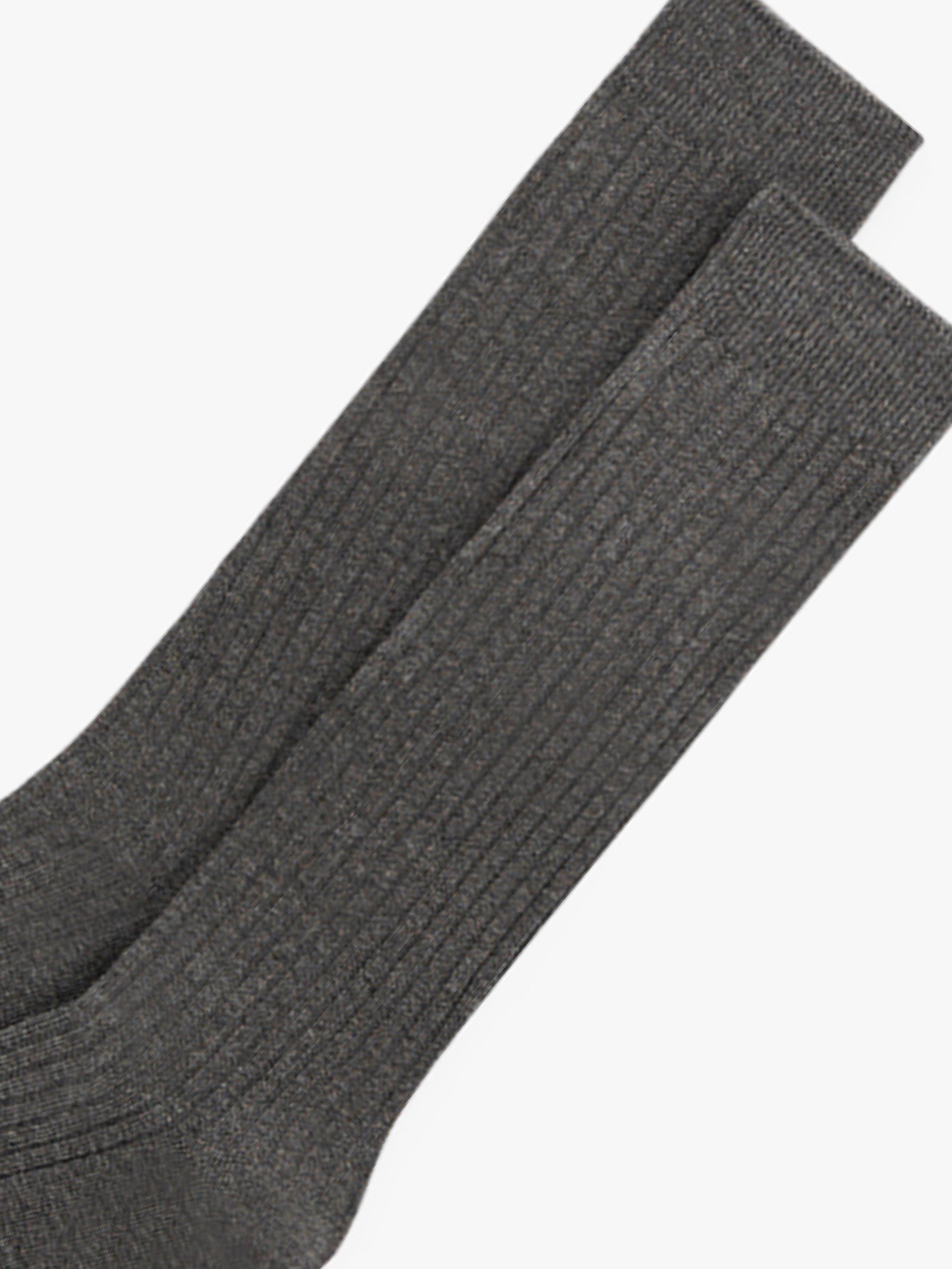 Grey Ribbed Socks (2 pack) - Grand Le Mar
