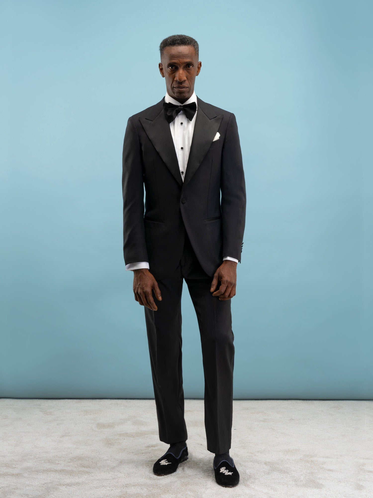 Black Wool S130 Tuxedo Suit - Grand Le Mar