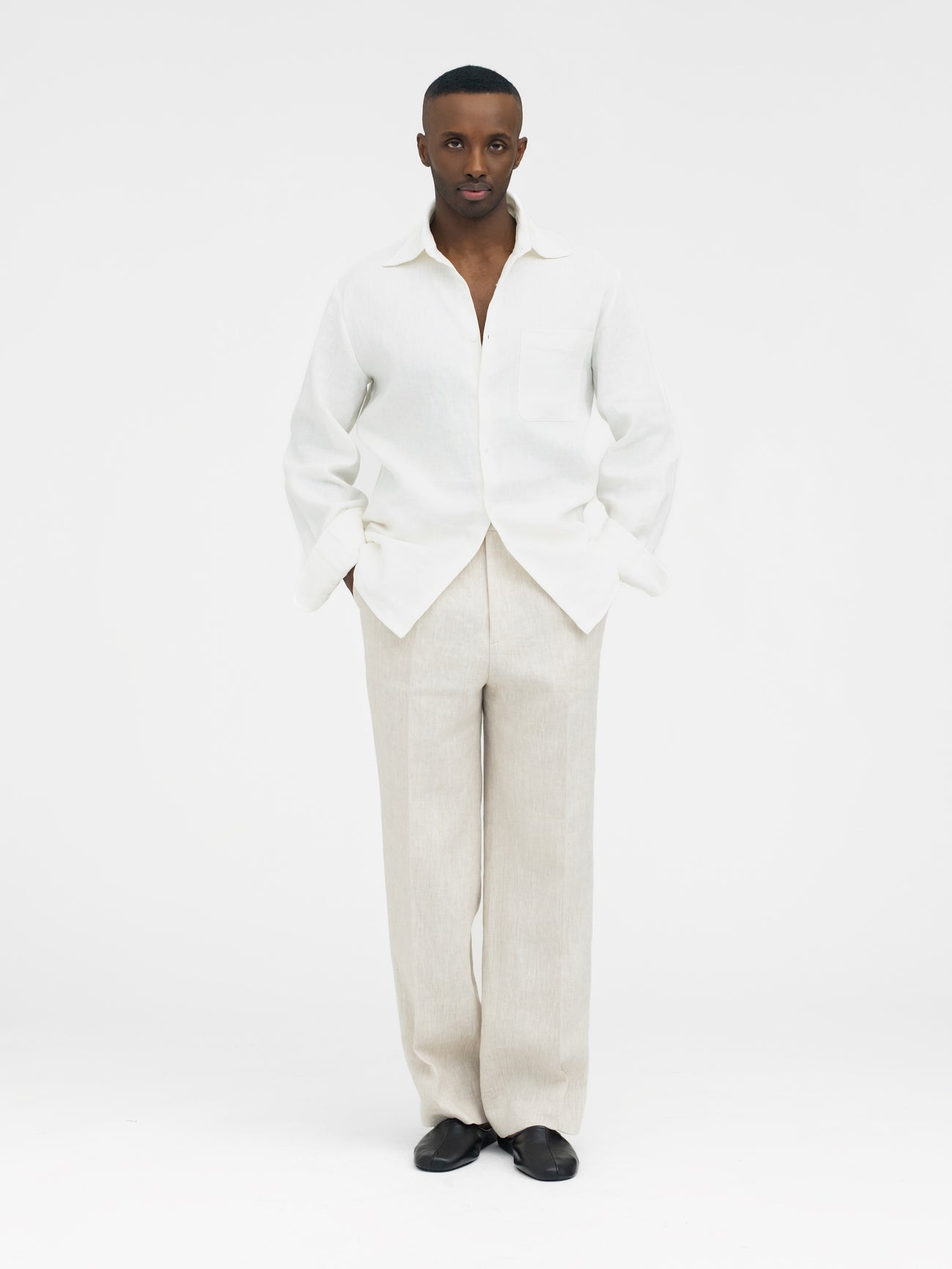 White Linen Shirt - Grand Le Mar