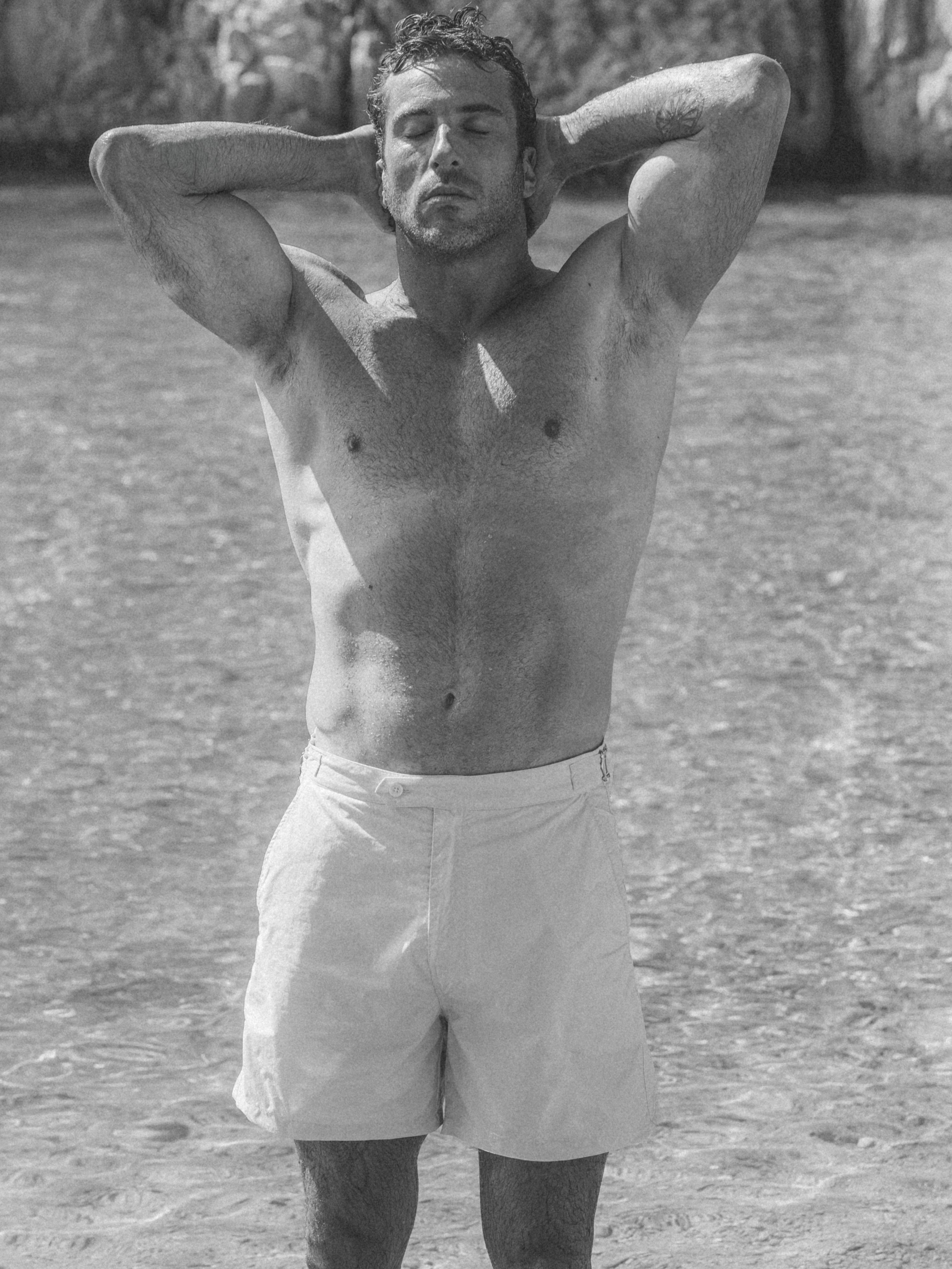 Cream Swim Shorts