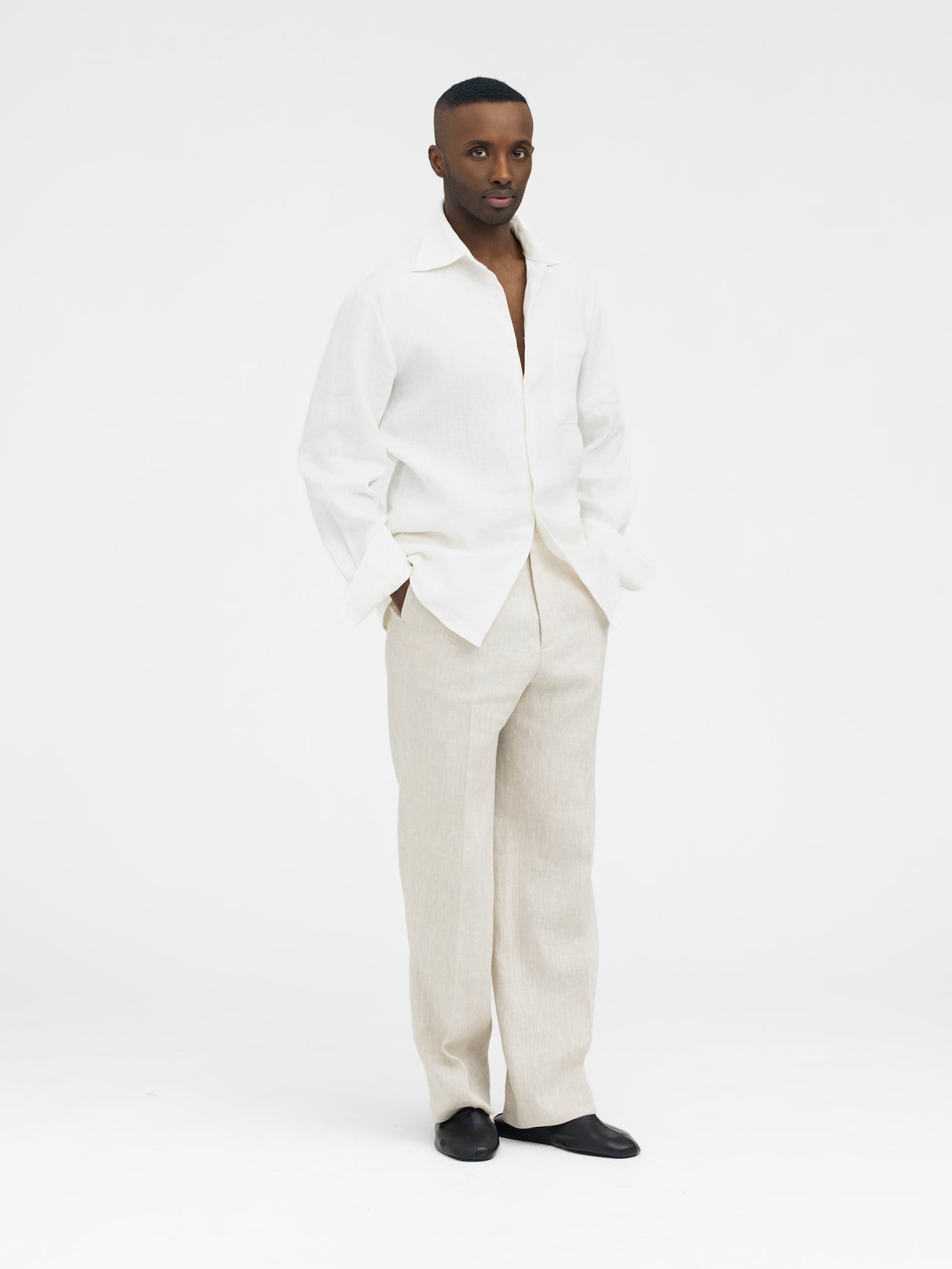 White Linen Shirt - Grand Le Mar