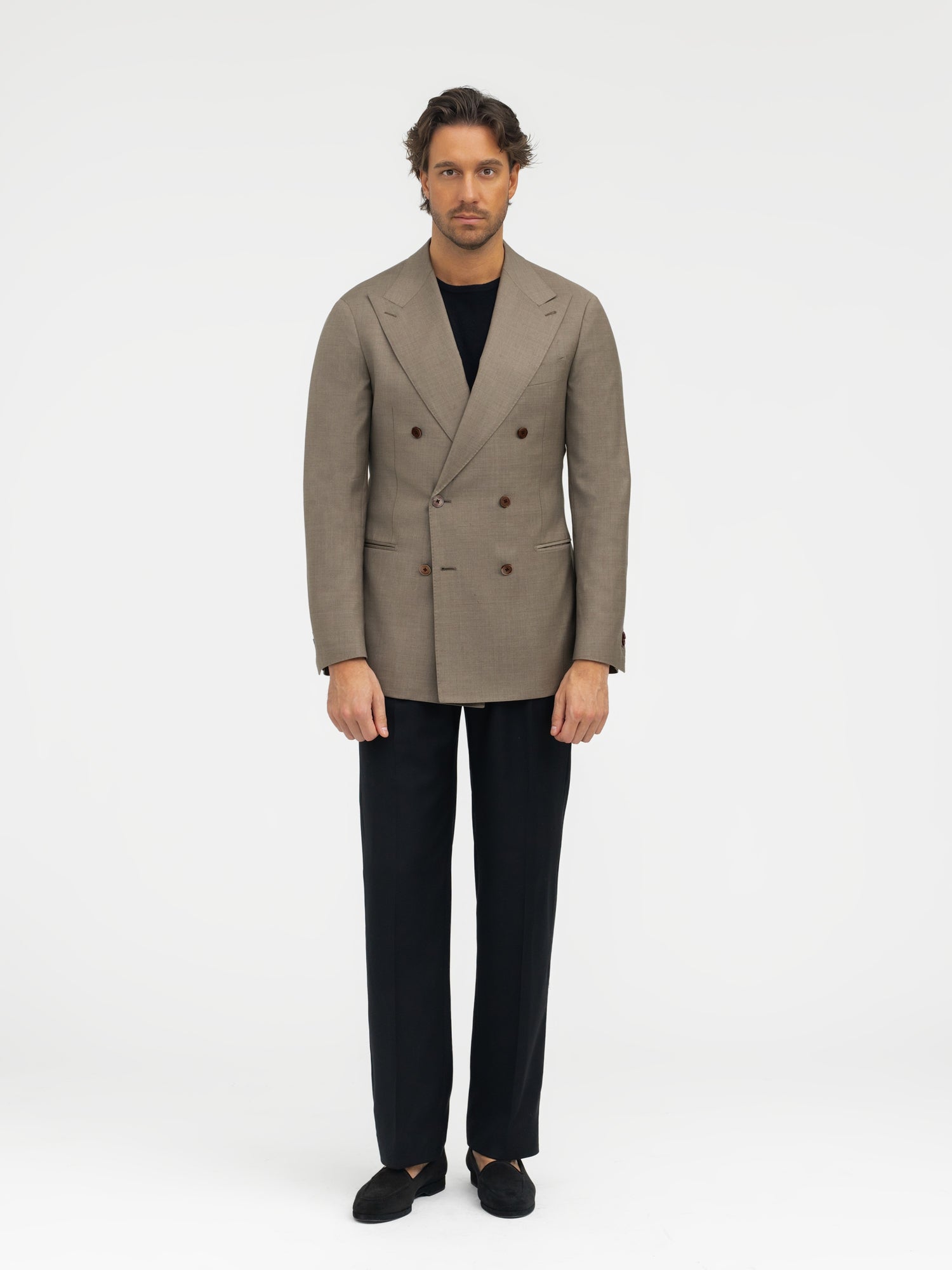 Taupe S130 Wool Jacket - Grand Le Mar