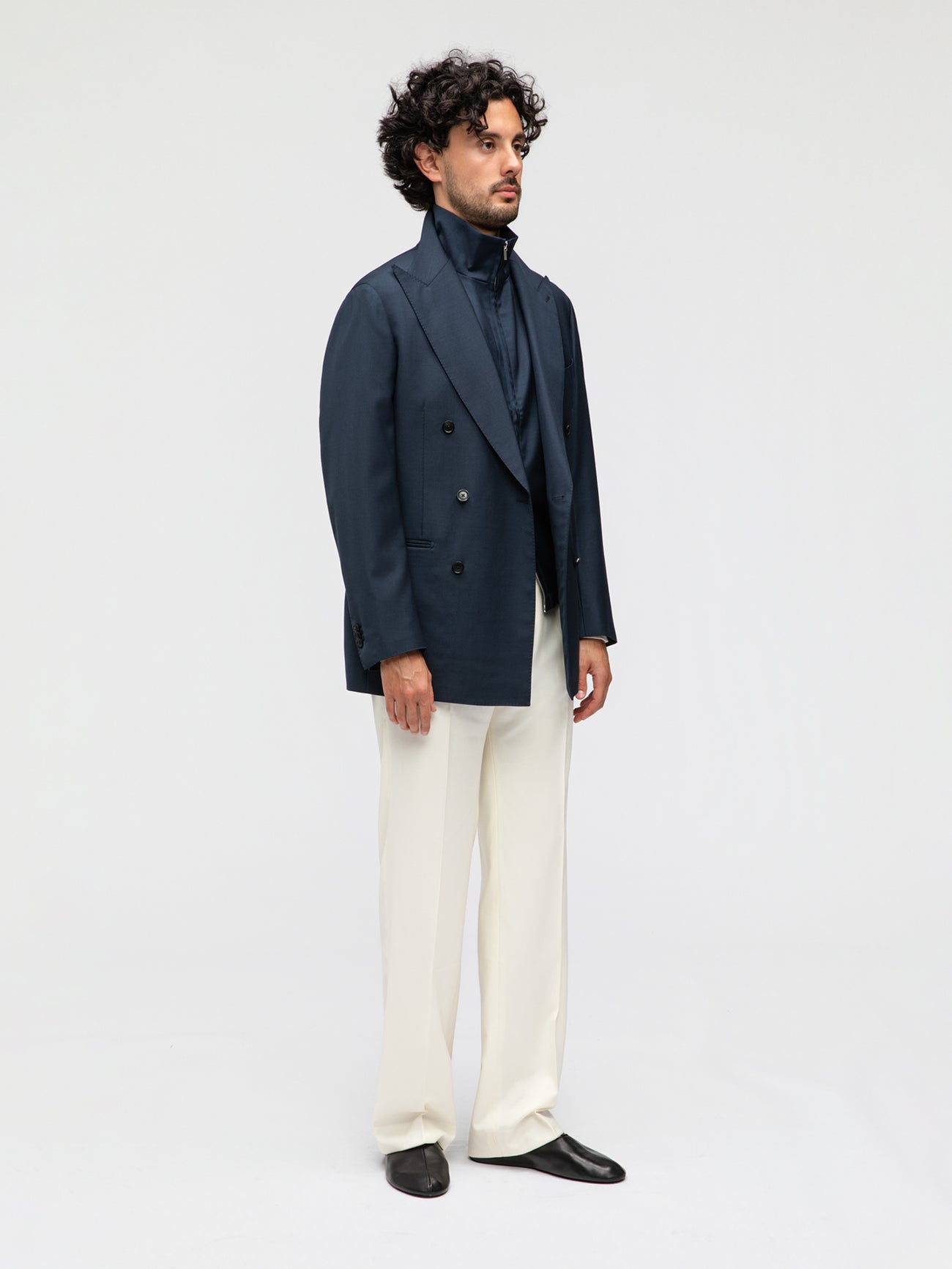 Navy Wool Jacket (DB) - Grand Le Mar