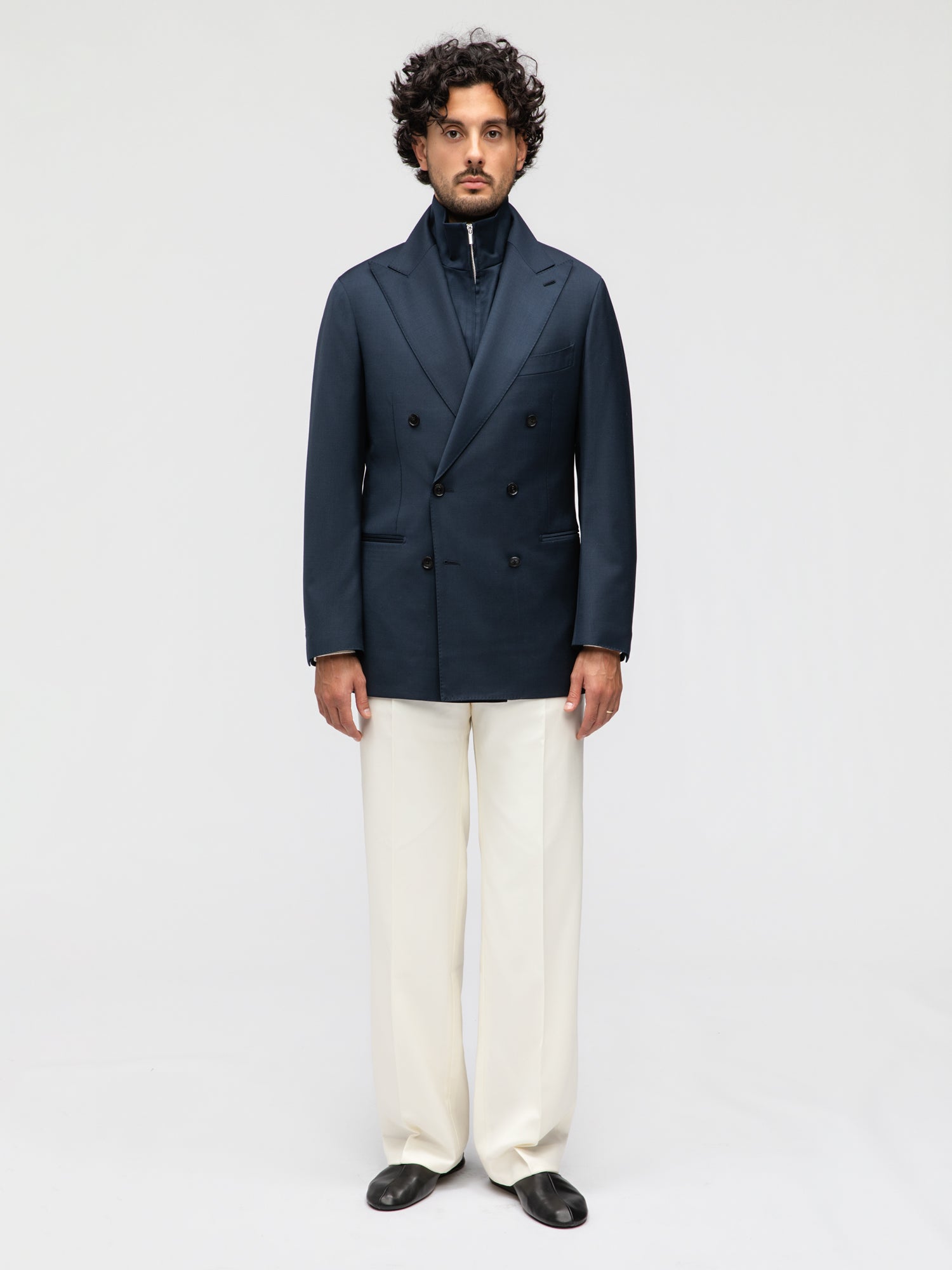 Navy Wool Jacket (DB) - Grand Le Mar