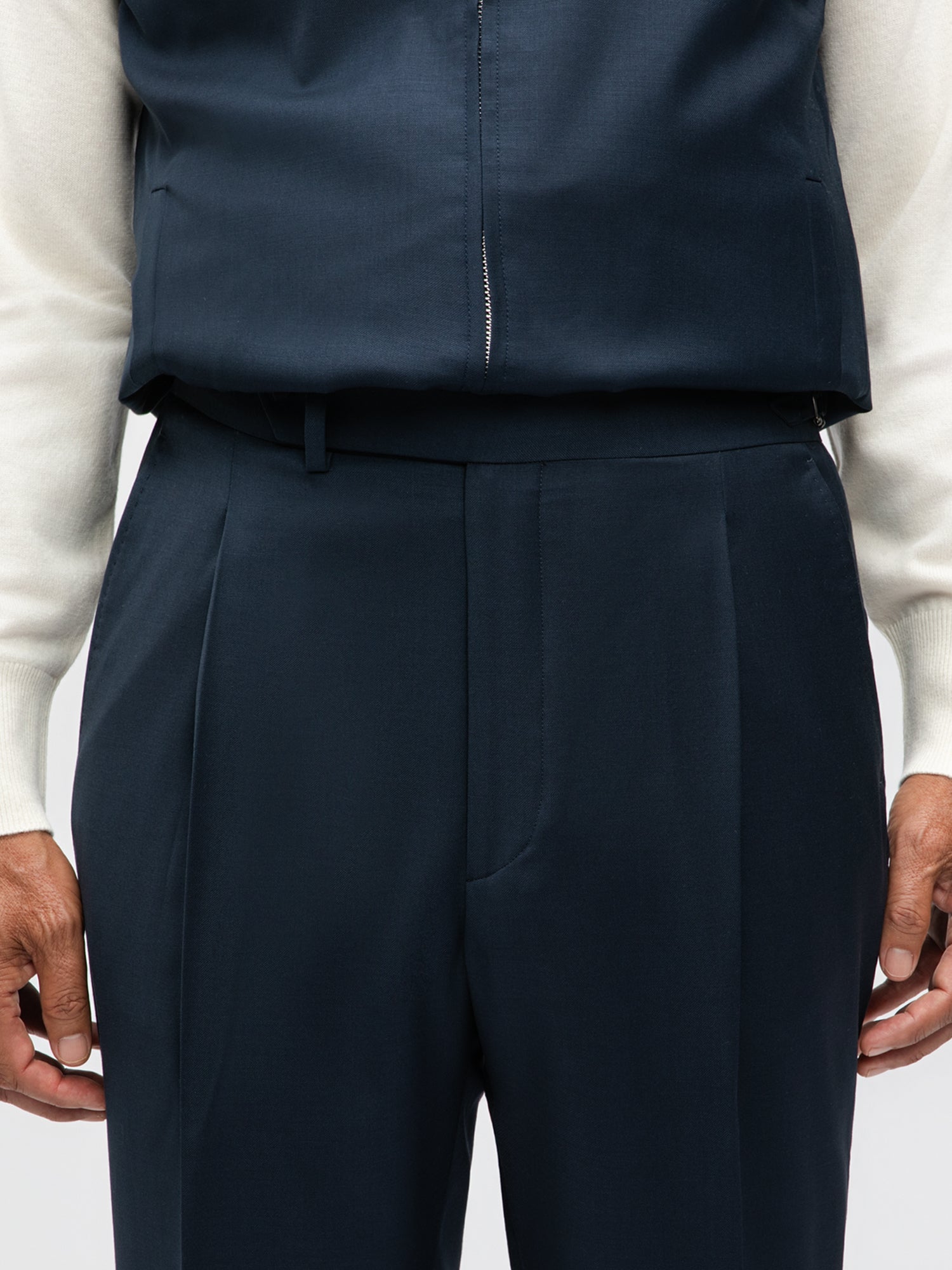 Navy Wool Suit (SB) - Grand Le Mar