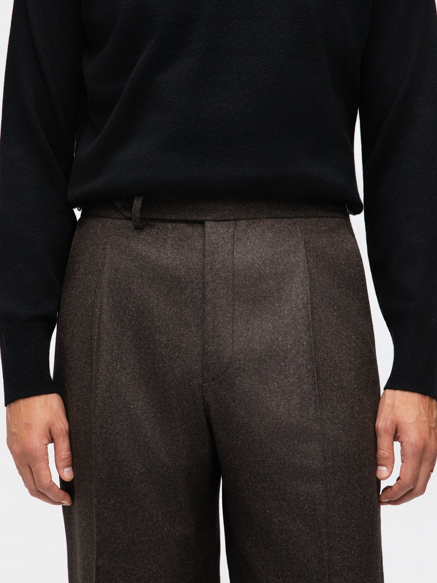 Brown Flannel Wool Suit (DB) - Grand Le Mar