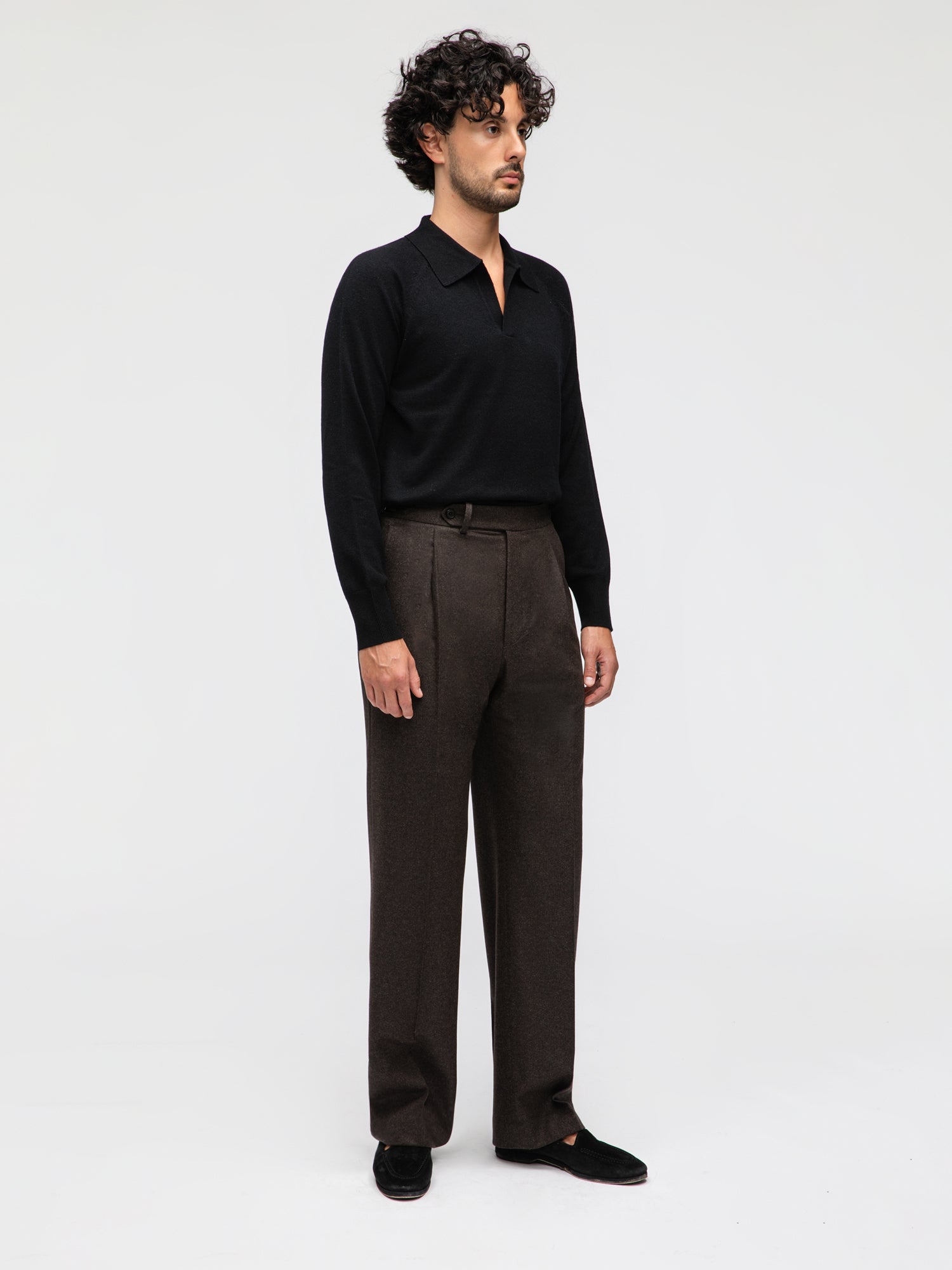 Brown Flannel Wool Suit (DB) - Grand Le Mar