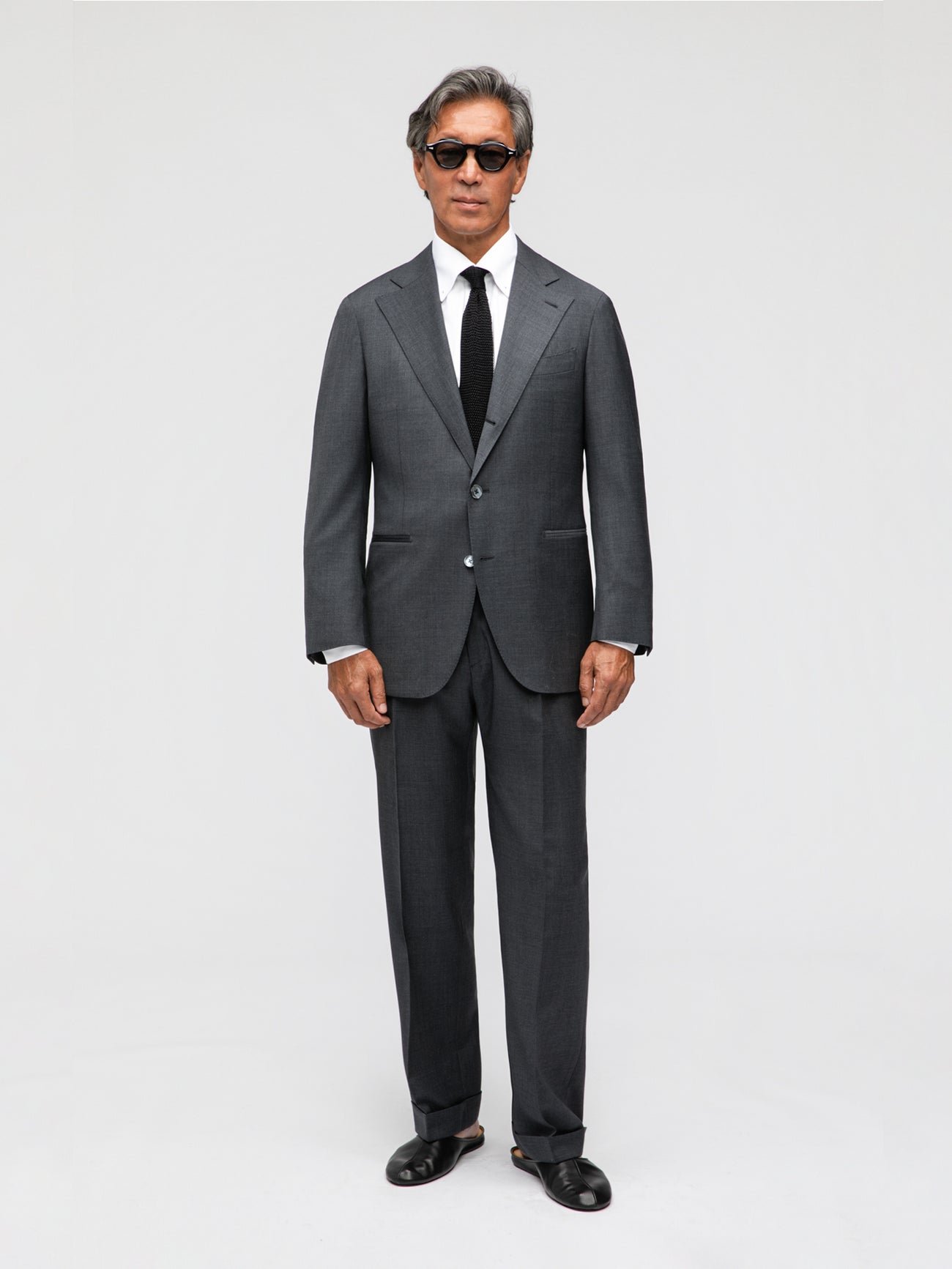Dark Grey Wool Suit (SB) - Grand Le Mar