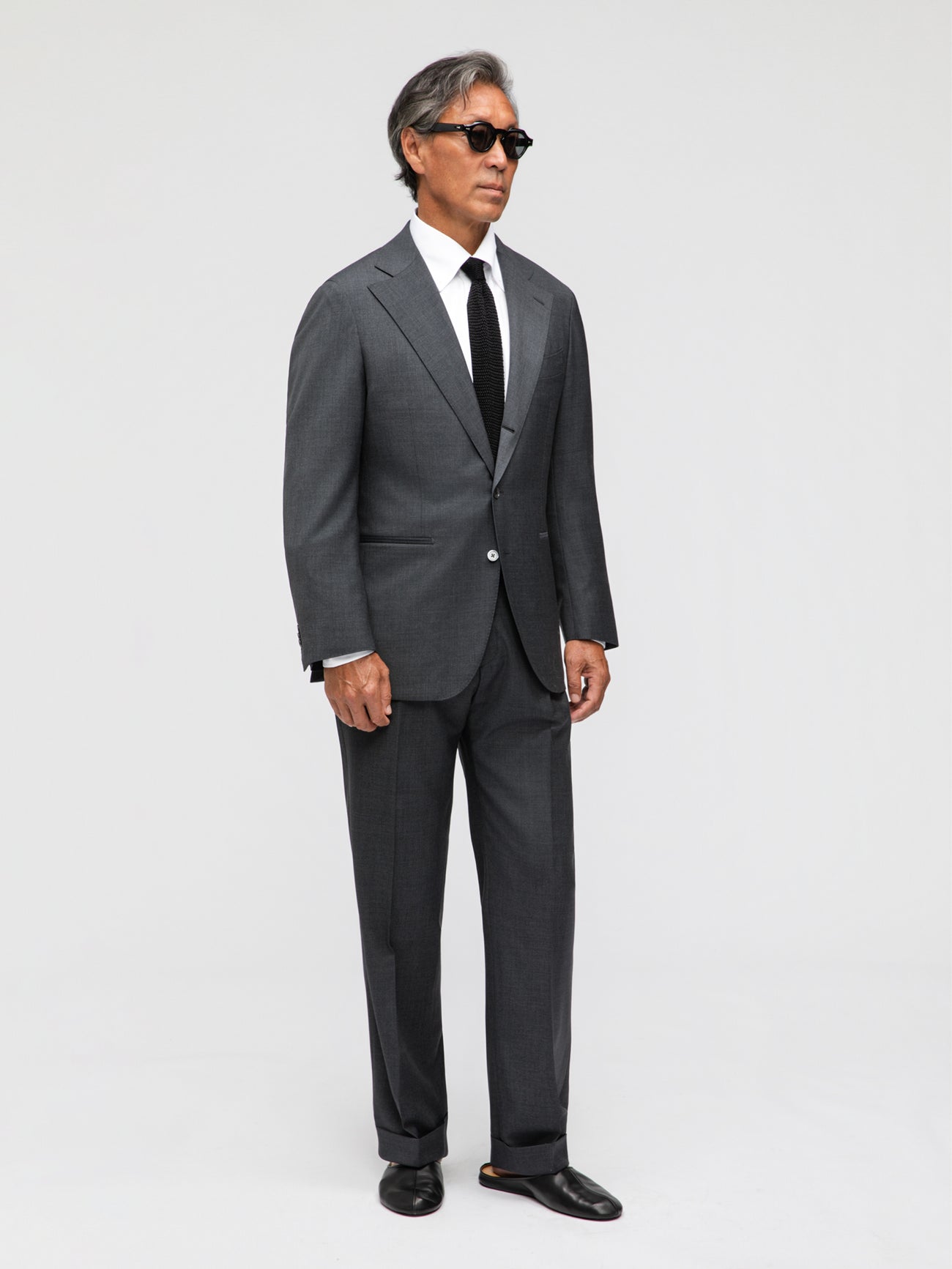 Dark Grey Wool Suit (SB) - Grand Le Mar