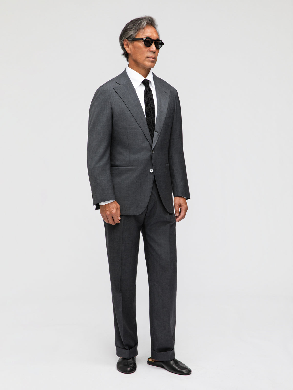 Dark Grey Wool Suit (SB) - Grand Le Mar
