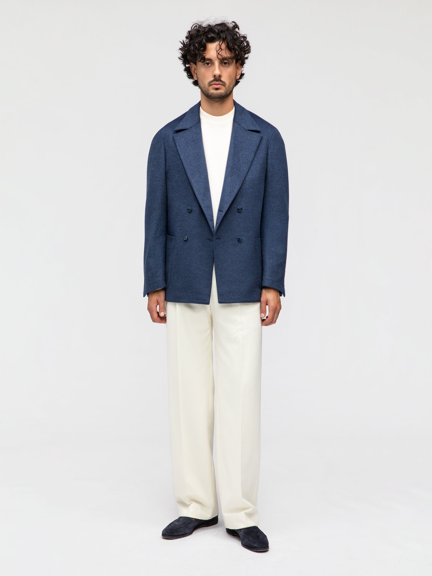 Denim Wool Cashmere Jacket (Casual Fit) - Grand Le Mar
