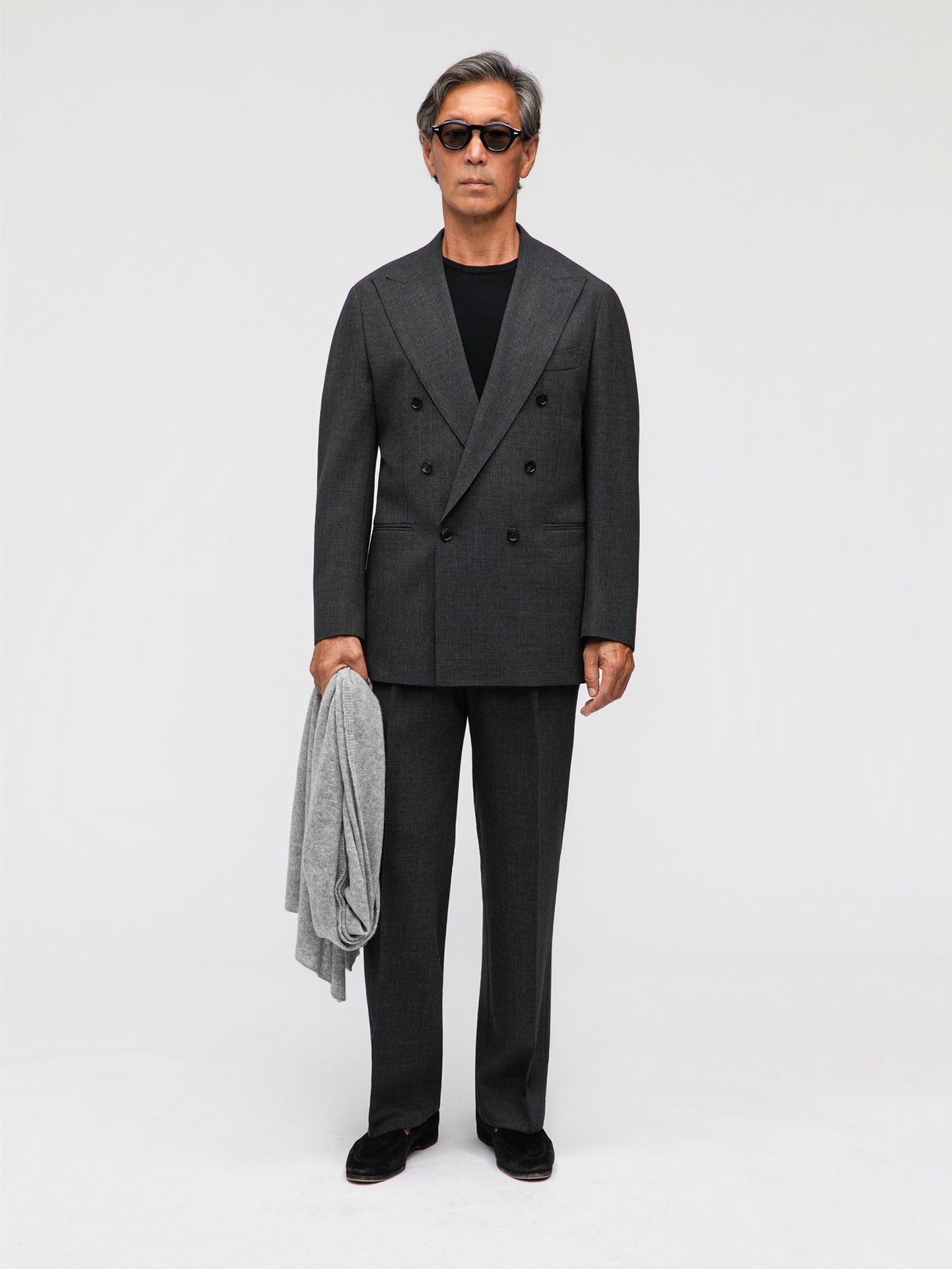 Charcoal Heavyweight High Twist Suit - Grand Le Mar
