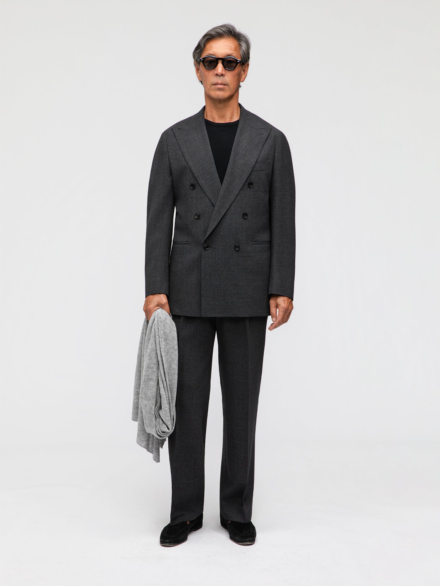 Charcoal Heavyweight High Twist Suit - Grand Le Mar