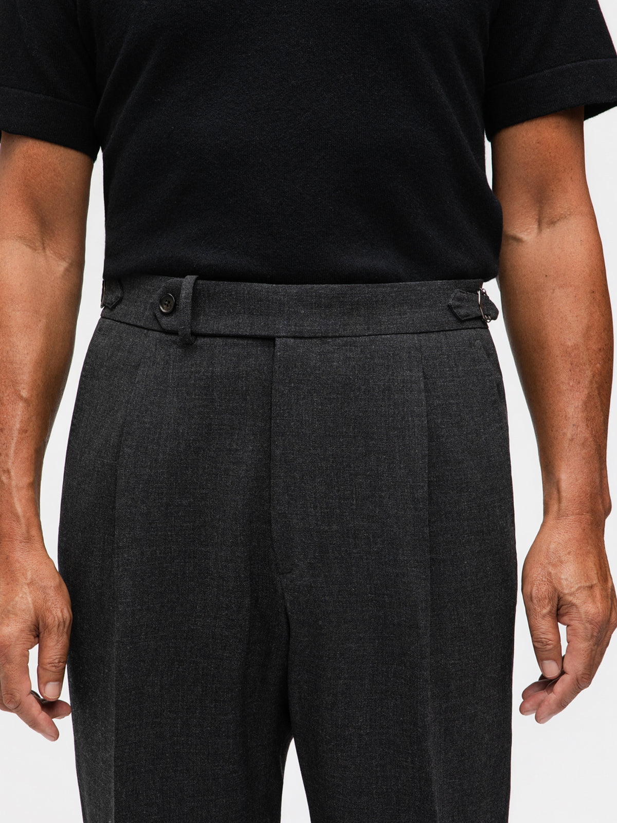 Charcoal Heavyweight High Twist Suit - Grand Le Mar