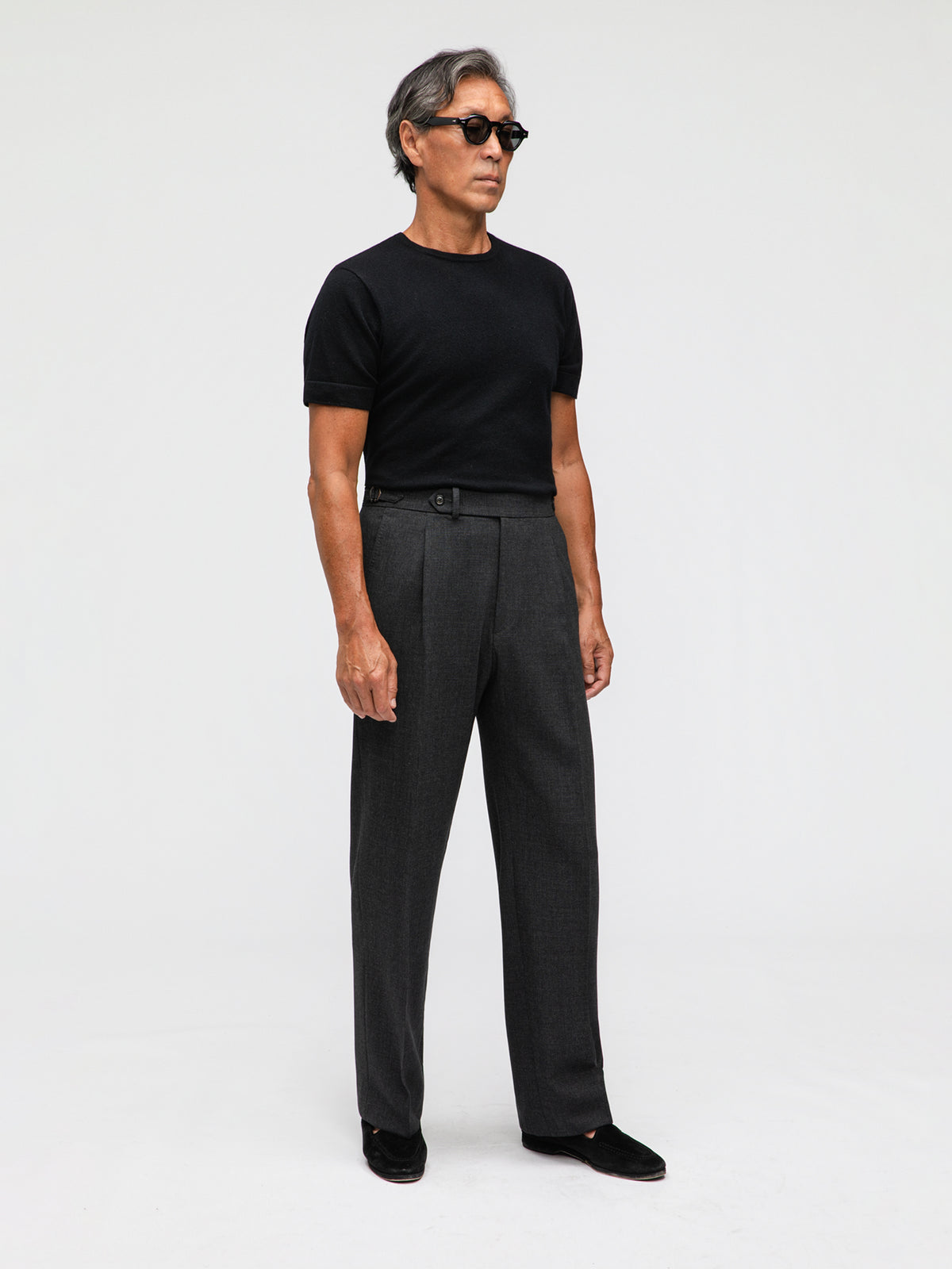 Charcoal Heavyweight High Twist Suit - Grand Le Mar