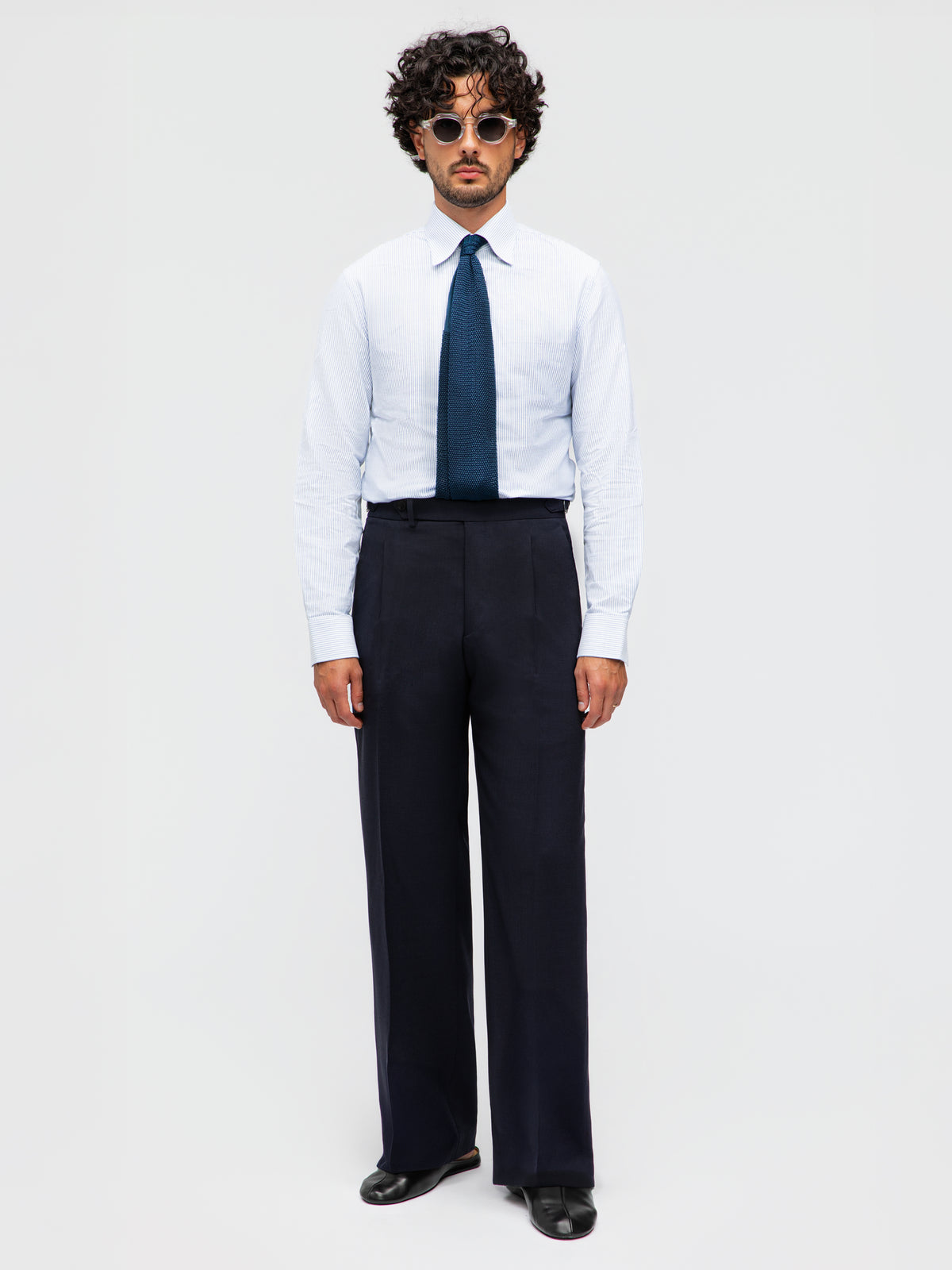 Navy High Twist Wool Suit (DB)