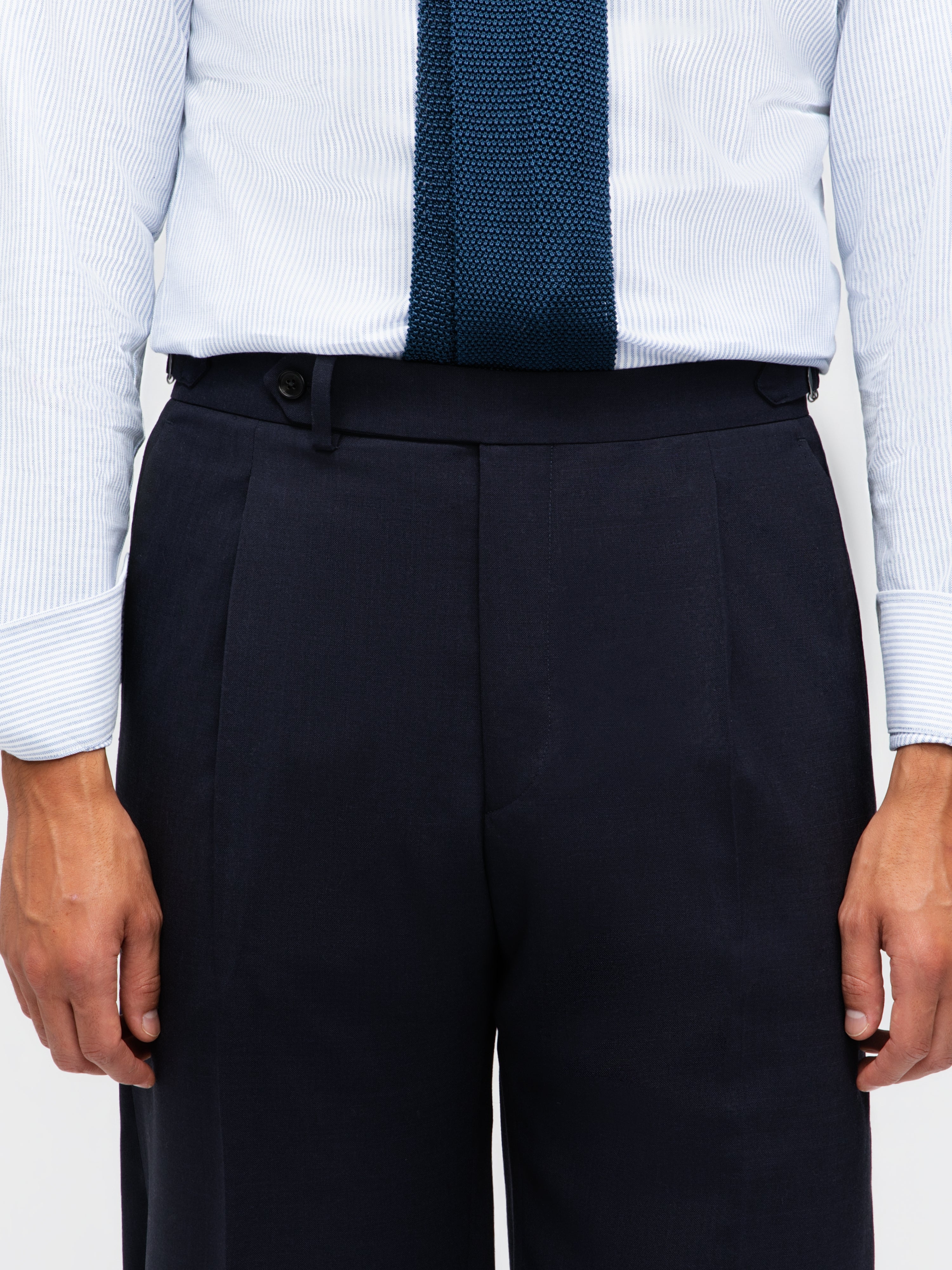 Navy High Twist Wool Suit (DB)