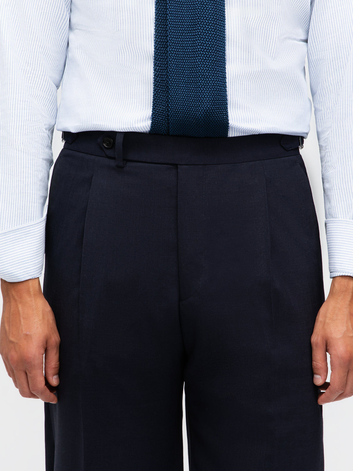 Navy High Twist Wool Suit (DB)