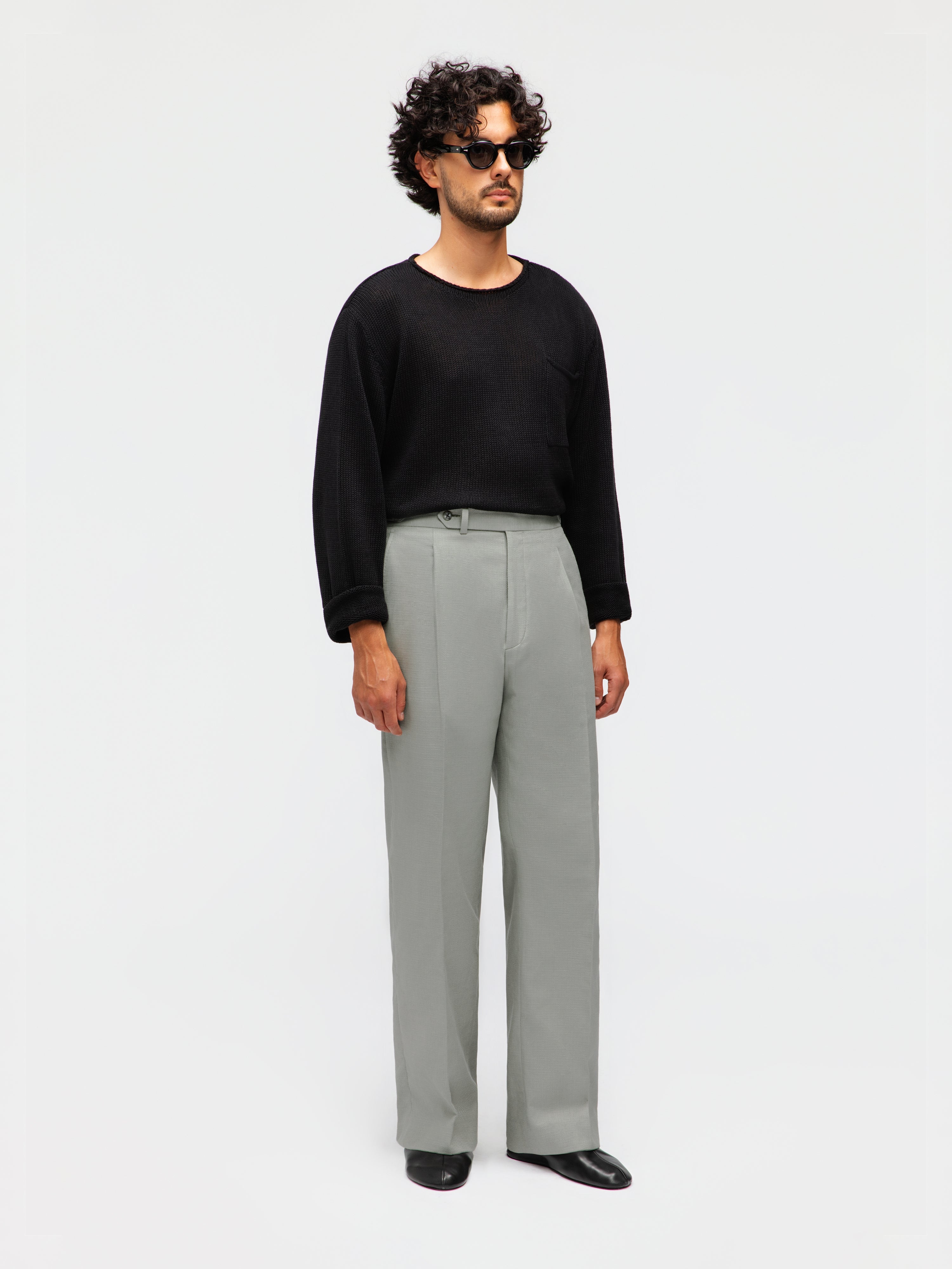 Sage Green Cotton Linen Suit (Casual Fit)