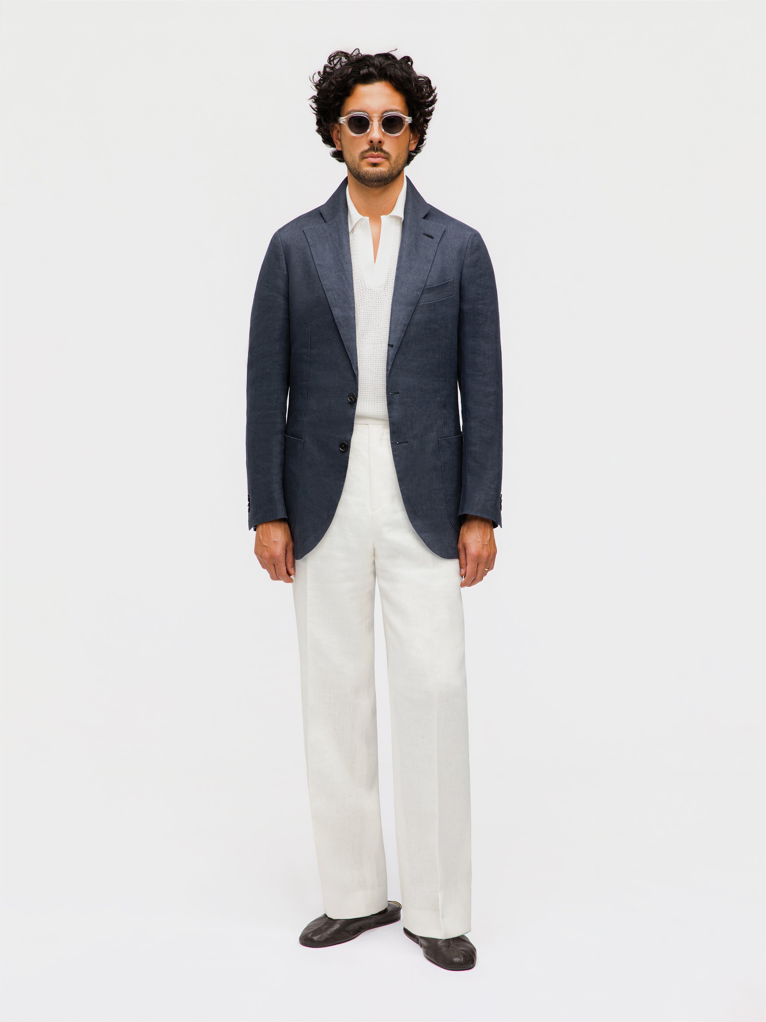 Navy Linen Jacket (SB)