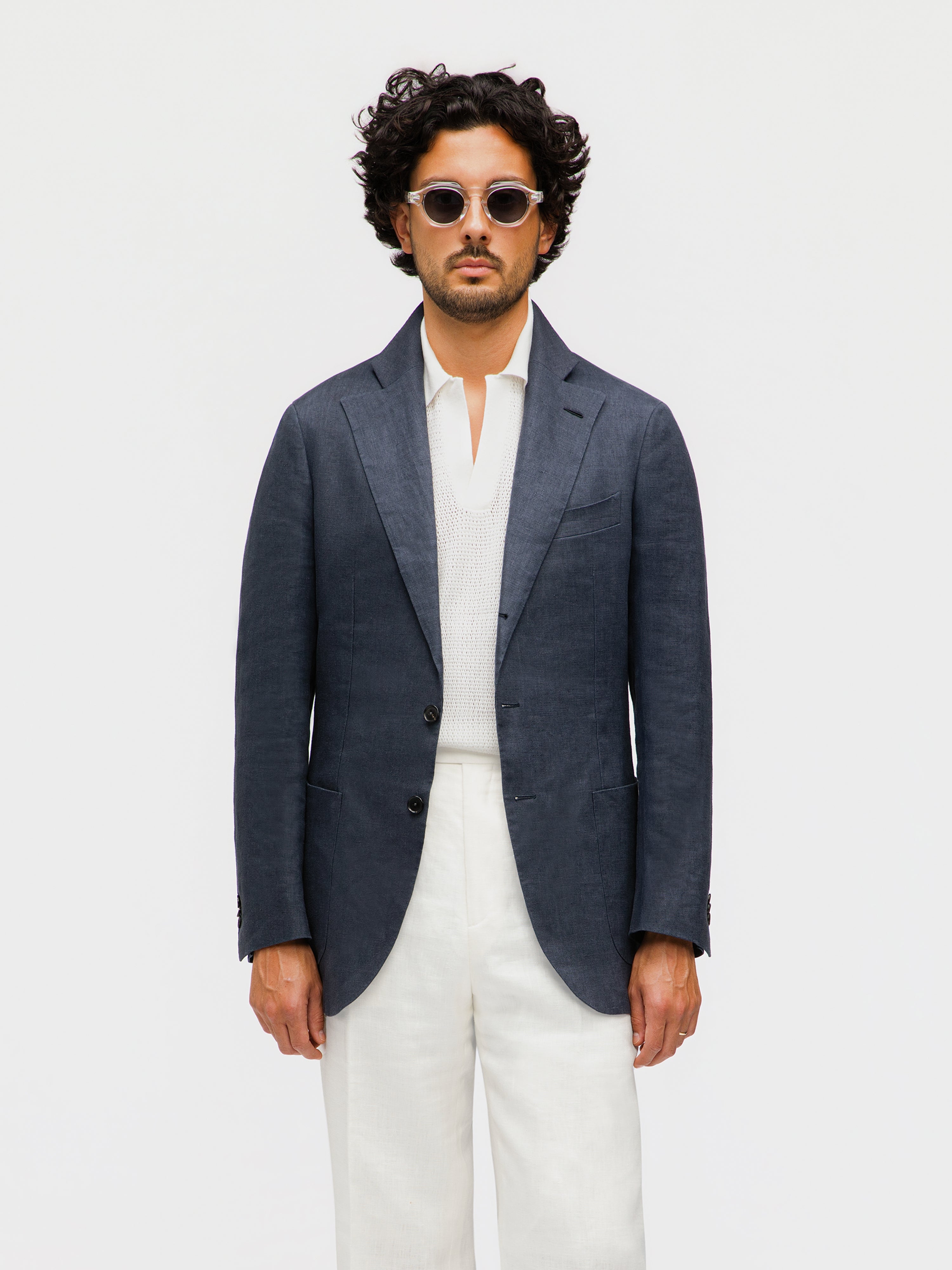 Navy Linen Jacket (SB)