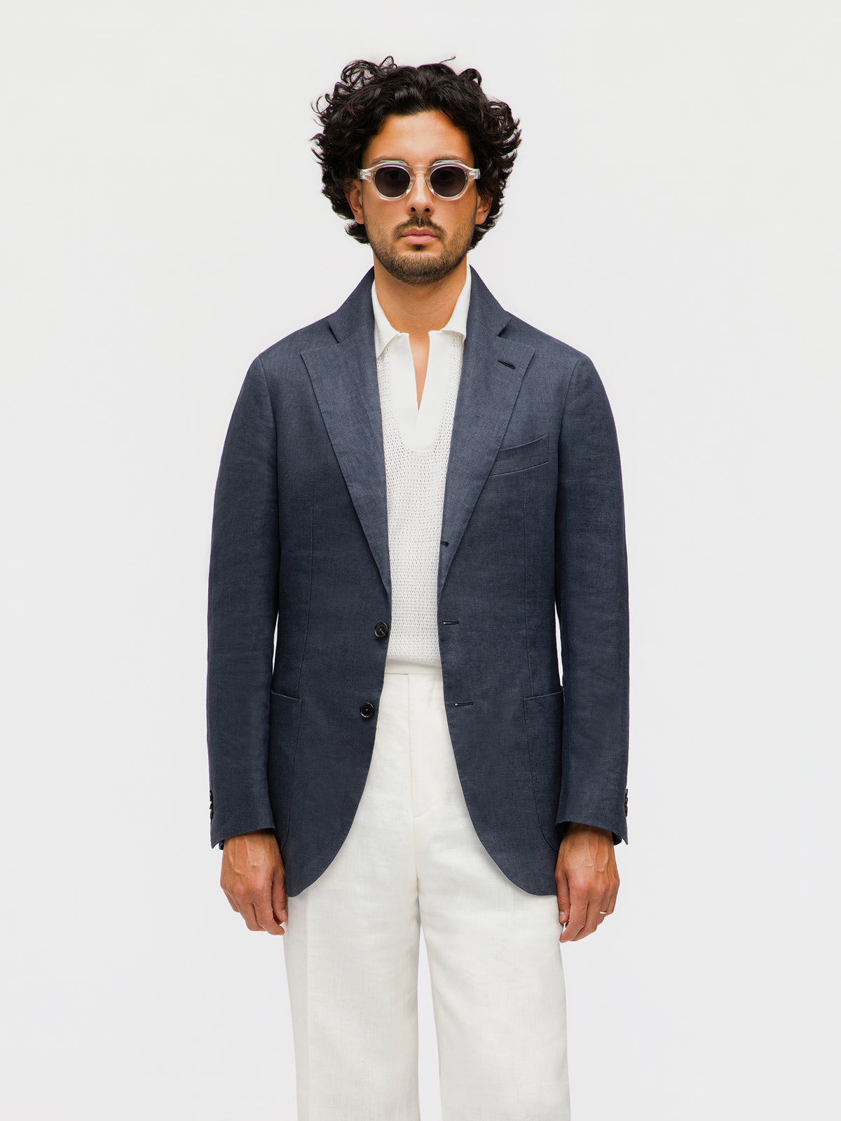 Navy Linen Jacket (SB)